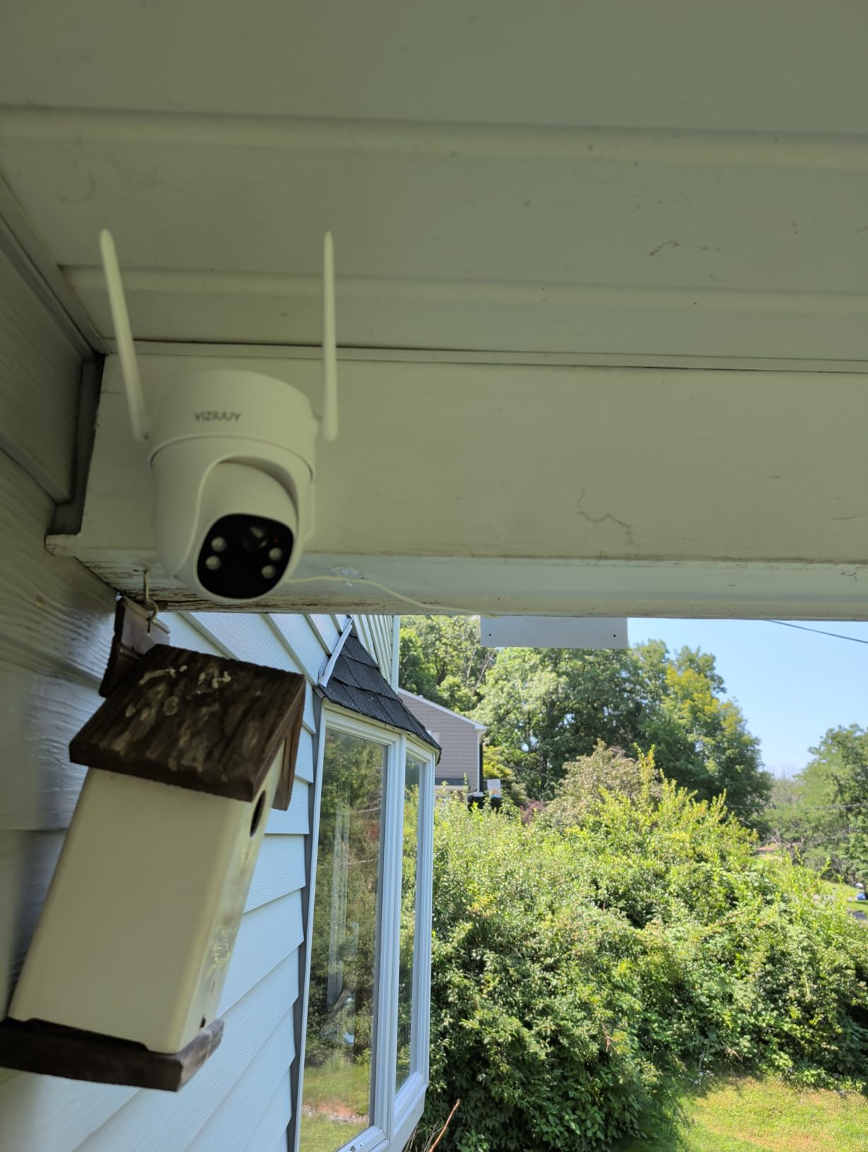 VIZIUUY 3MP Solar Security Cameras Wireless Outdoor, IP66 Weatherproof | 360 PTZ, Color Night Vision, WiFi6, PIR+AI Detection, 2-Way Audio, Alexa, Google Assistant, for Backyard/Garage/Porch, 2 Pack customer photo 2