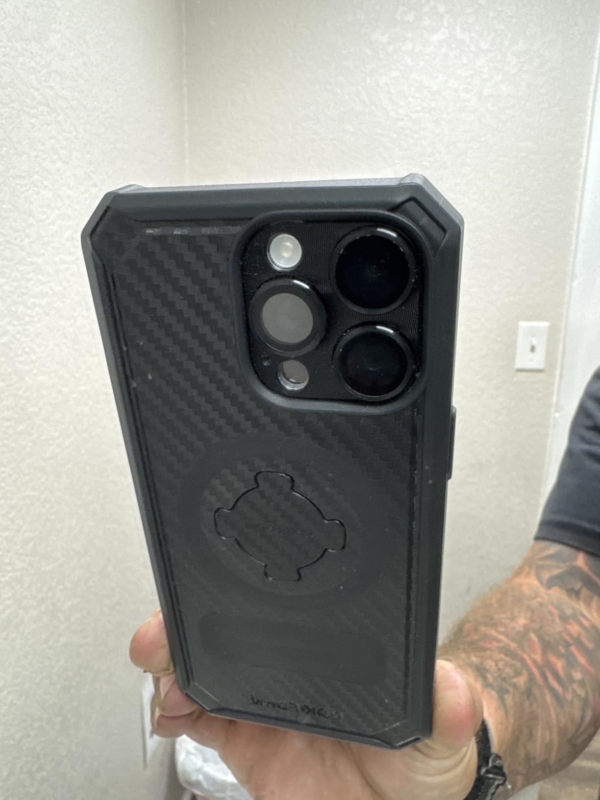 Rokform iPhone 15 Pro Max Rugged Series Case, Magnetic with RokLock Twist Lock, Drop Tested Armor (Black) customer photo 2