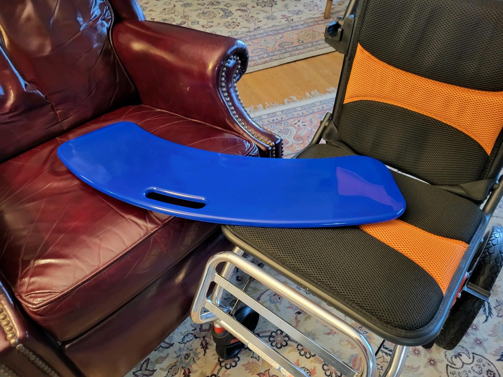 YHK Sliding Transfer Boards, Sliding Boards to Transfer to Wheelchairs, Seniors from Bed to Chair, Car, Slide Assist Device, Sliding Boards Hold up to 440 lbs (Blue) customer photo 1