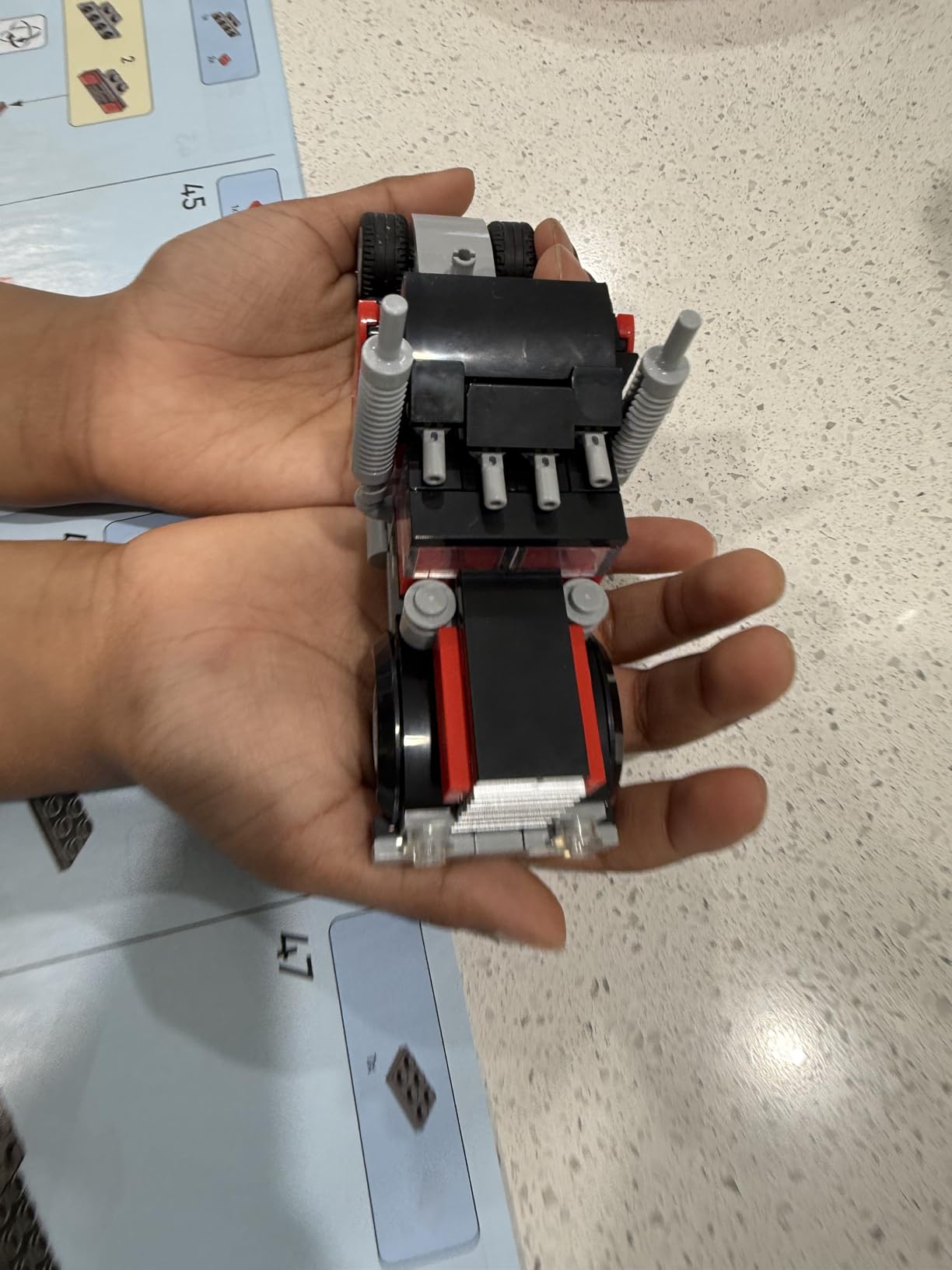 LEGO Creator 3 in 1 Flatbed Truck with Helicopter Toy, Transforms from Flatbed Truck Toy to Propeller Plane to Hot Rod and SUV Cars, Gift Idea for Boys and Girls Ages 7 Years Old and Up, 31146 customer photo 1