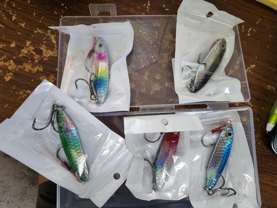 Tripquips Saltwater Jigs Fishing Lures with Ultra-Sharp Hooks, Saltwater Spoon Lure for Tuna Salmon Grouper, Sea Fishing Jigging Lure, Trolling Spoon for Bass Fishing customer photo 1