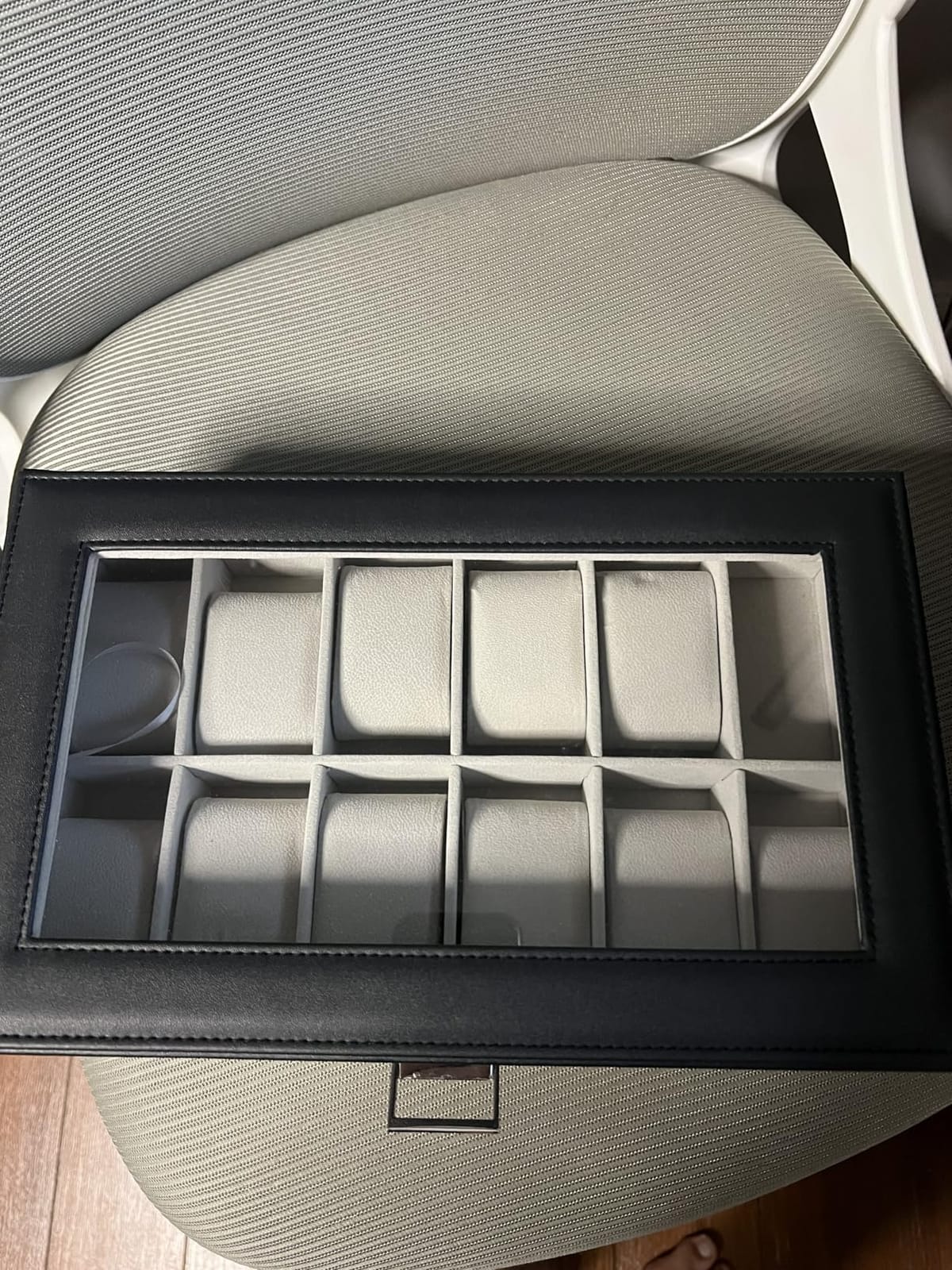 ProCase Watch Box Organizer, 12 Slot Watch Display Case, Brown | Watches Storage Boxes Holder for Men Women, Large Glass Lid, Removable Pillows, Anniversary Christmas Birthday Gifts customer photo 1