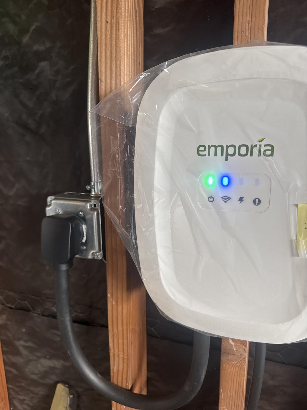 EMPORIA Level 2 EV Charger - NEMA 14-50 EVSE with NACS, Compatible with Tesla - 48 amp EV Charger Level 2, 240v Electric Vehicle Charging Station, UL/Energy Star, 25ft Cable, White customer photo 1