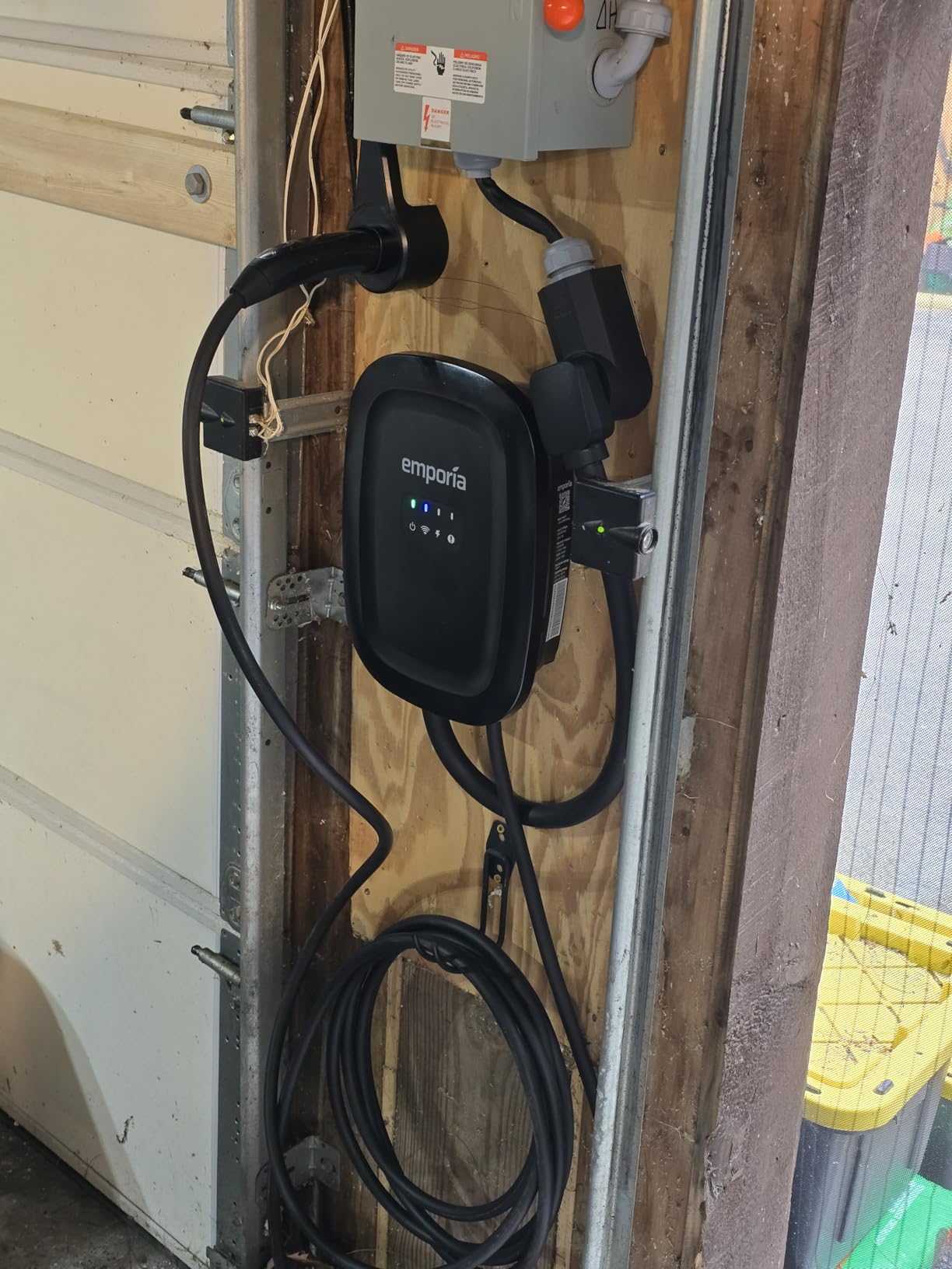 EMPORIA Level 2 EV Charger - NEMA 14-50 EVSE with NACS, Compatible with Tesla - 48 amp EV Charger Level 2, 240v Electric Vehicle Charging Station, UL/Energy Star, 25ft Cable, White customer photo 2