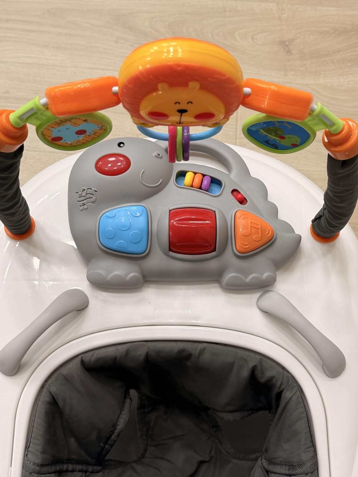 Baby Walker, 5-in-1 Baby Walkers for Boys and Girls 6-12 Months with Bouncer, Removable Footrest, Feeding Tray & Music, Foldable & Adjustable Activity Walker for 6-18 Months Toddler Infant customer photo 1