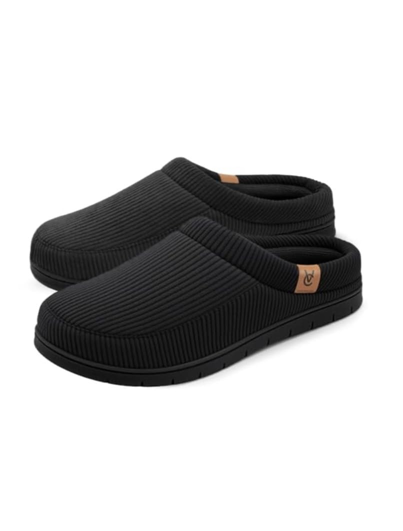 VeraCosy Men's Memory Foam Slippers Comfy Durable Moccasin House Shoes | Birthday Gifts, Soft, Slip-on, Supportive, Breathable, Machine-Washable, Indoor Outdoor customer photo 1