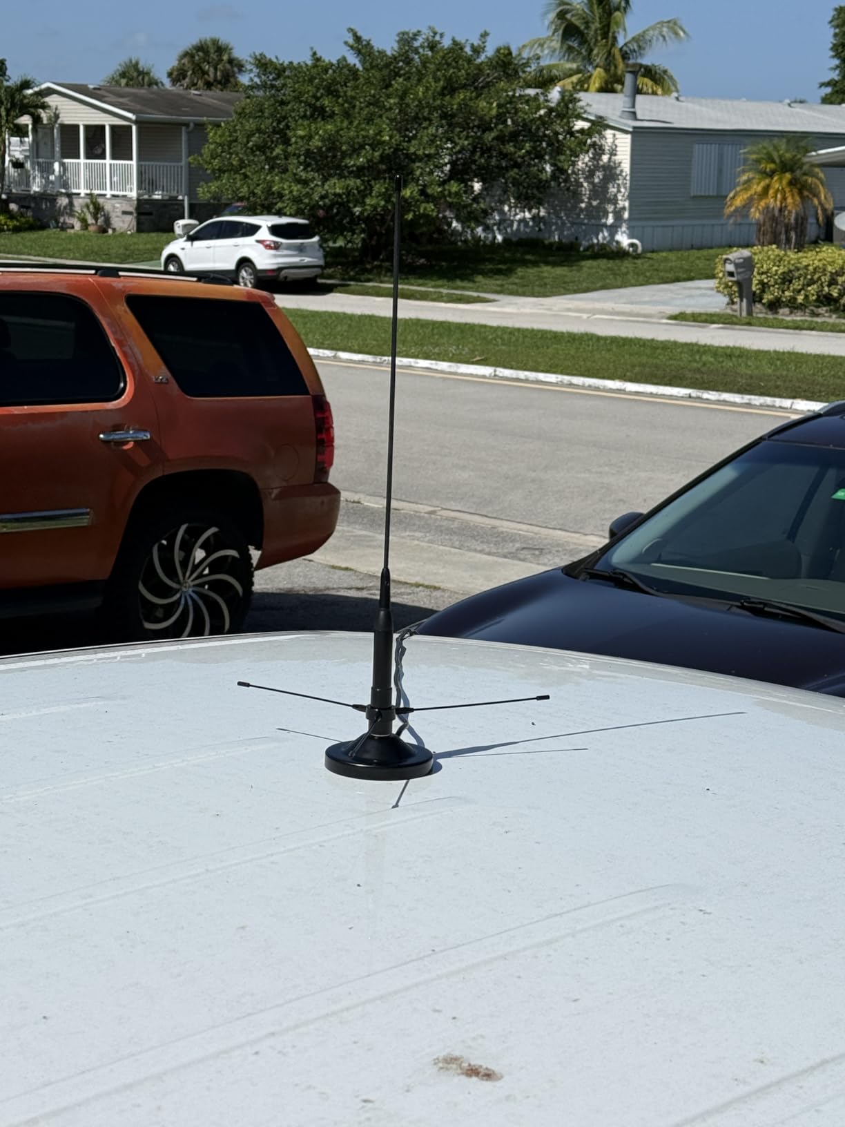 Bingfu Mobile Ham Radio Antenna with Ground Plane Dual Band VHF UHF Gmrs - 136-174MHz 400-470MHz Magnetic Base Soft Whip Antennas PL259 Male for Vehicle Car Marine Amateur Radio customer photo 2