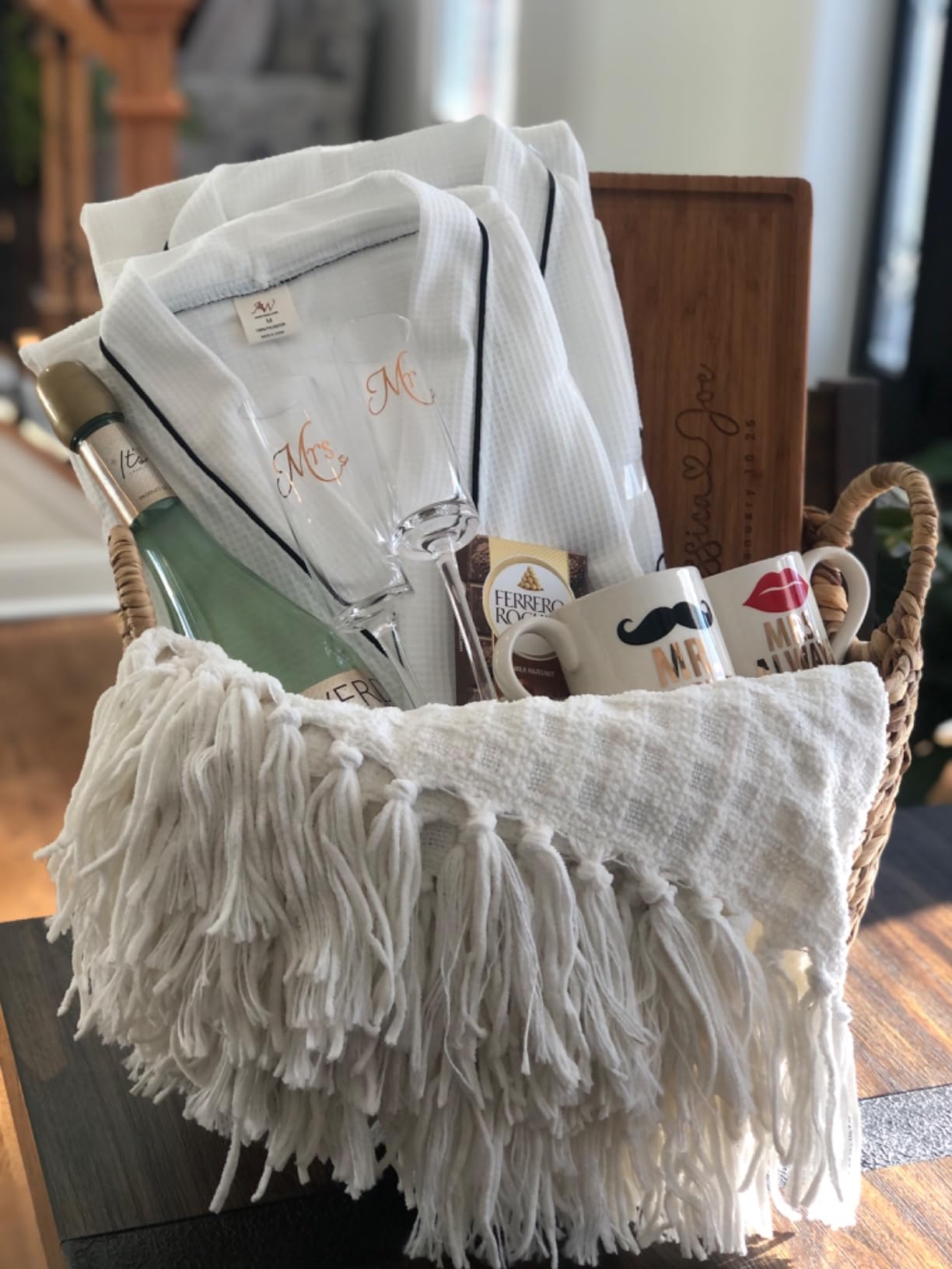 AW BRIDAL Mr and Mrs Waffle Knit Robe Set for Wedding Engagement Gifts | His and Hers Anniversary Matching Bathrobes for Couples, Bridal Shower Gifts for Bride and Groom customer photo 2