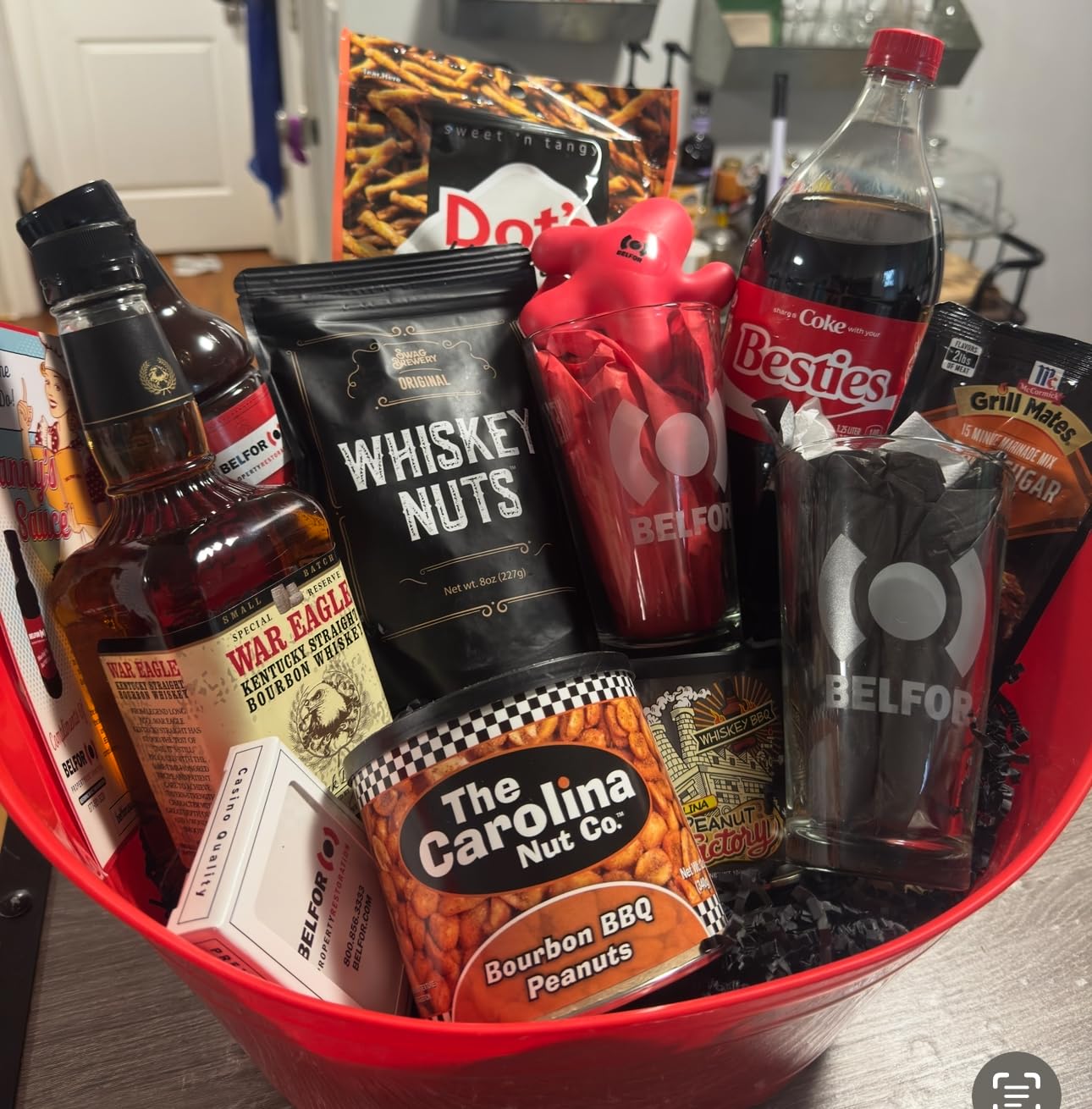 Whiskey Nuts - Gourmet Mix of Slightly Sweet and Salty Almonds, Peanuts, Corn Nuts, & Honey Roasted Sesame Sticks That Brings Out The Flavor Of Whiskey. Great Gift for Men, Women, Bourbon Lovers customer photo 1