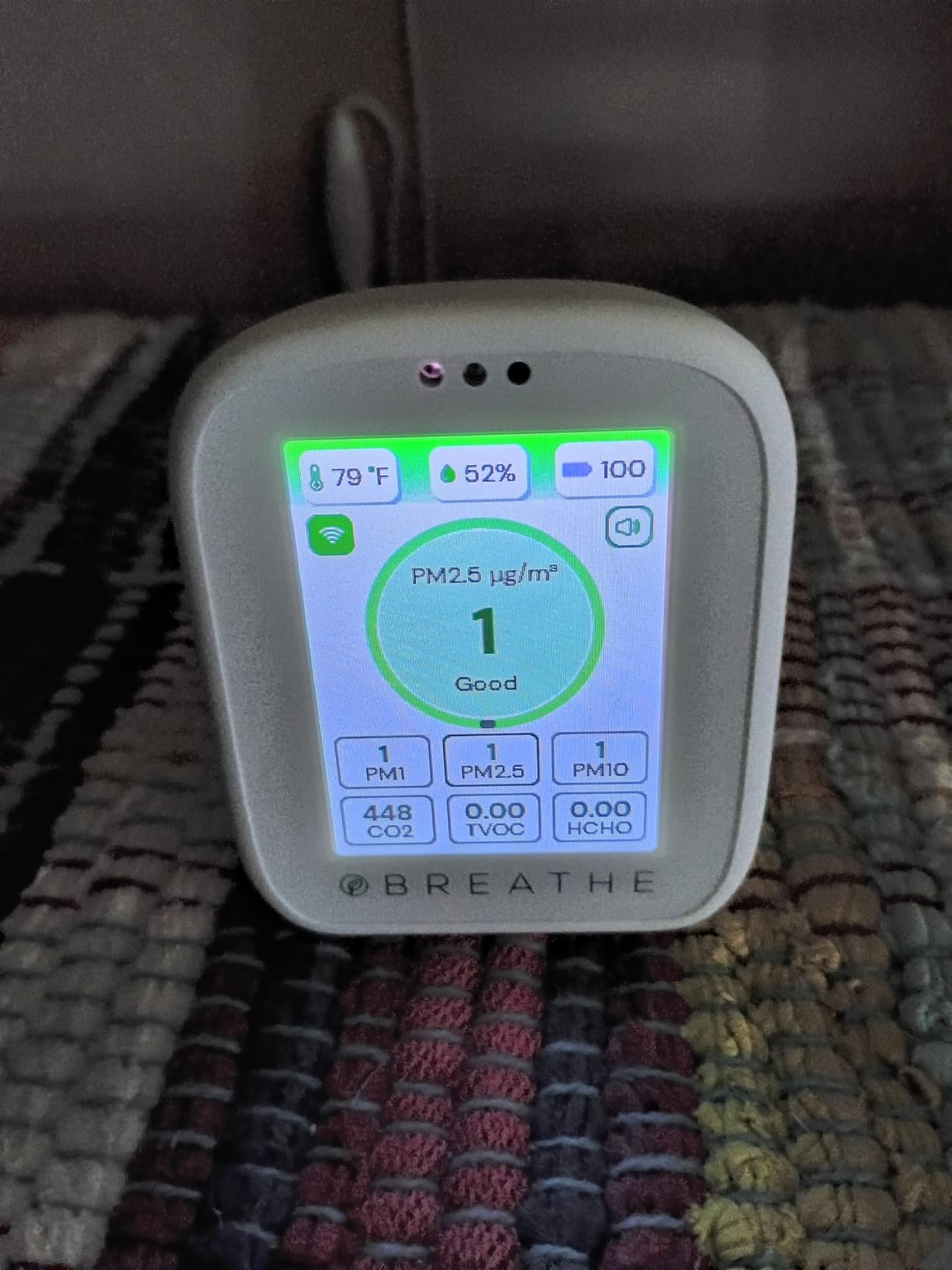 BREATHE Airmonitor Plus Indoor Air Quality Monitor - Smart CO2, PM1 PM2.5 PM10, VOC & Formaldehyde Sensor | Professional-Grade Air Monitor with App customer photo 1