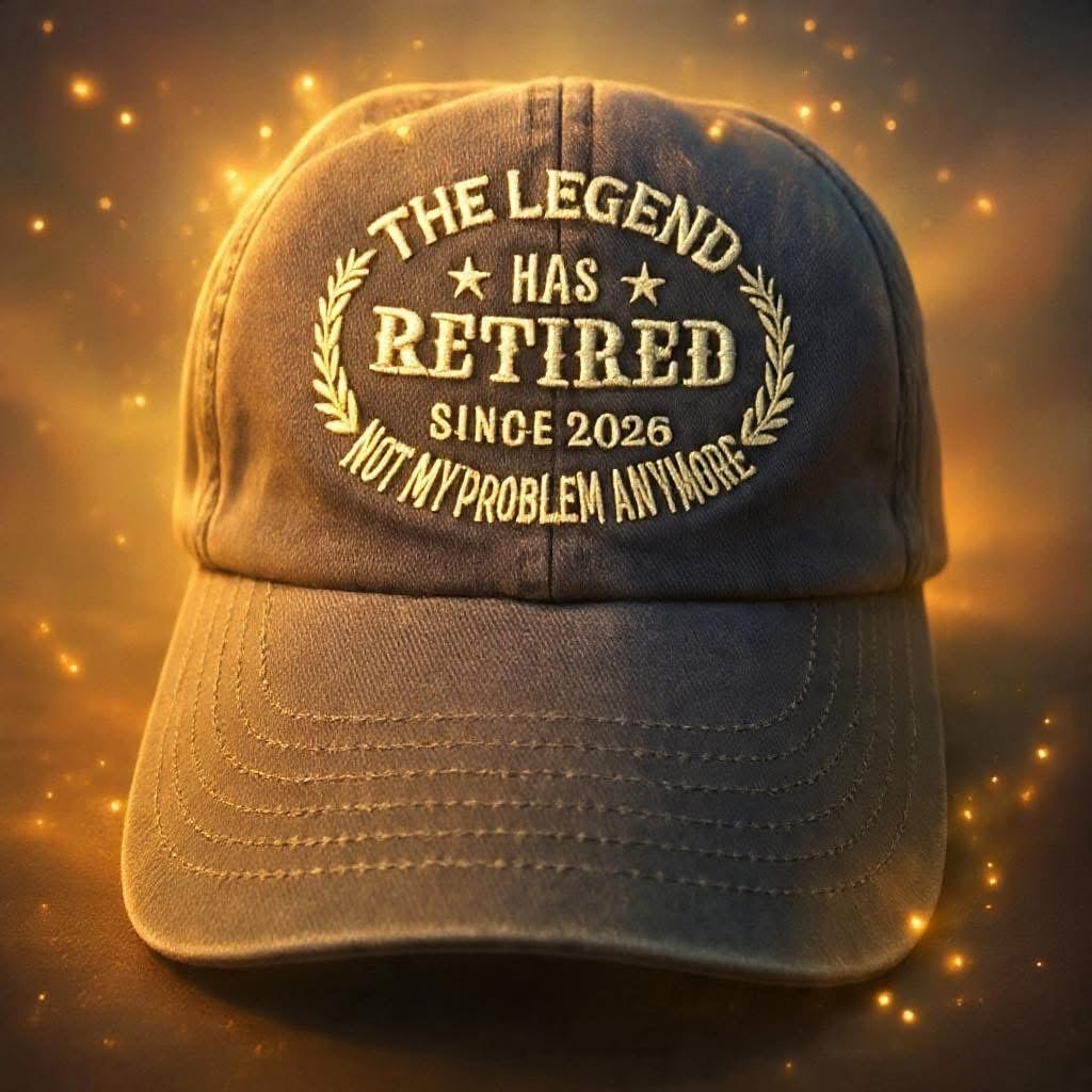 Retirement Gifts for Men, 2026 Retired Hat for Dad Coworkers Friends | 2026 Retirement Gifts for Men, Ideal Farewell Gift for Coworkers Friends Dad, The Legend Has Retired Embroidered Baseball Cap customer photo 2