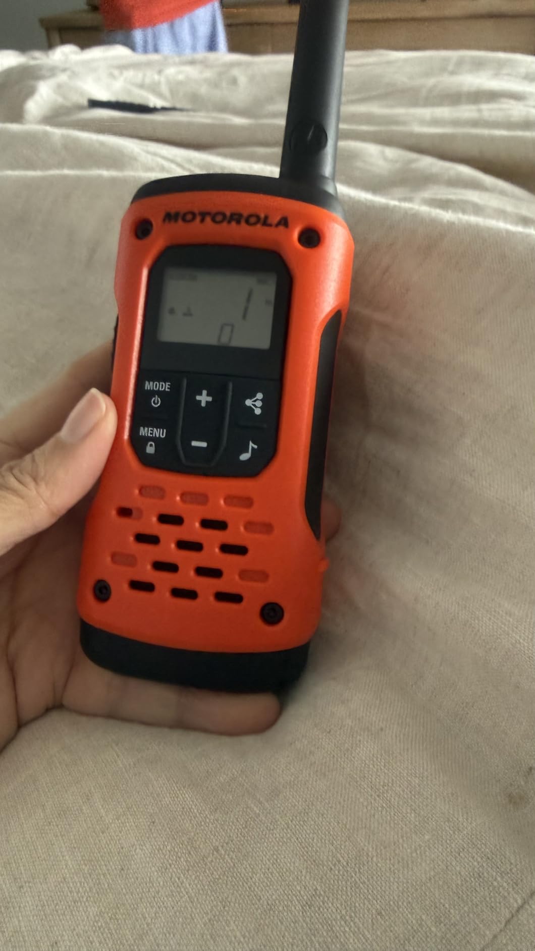 Motorola Solutions, Portable FRS, T605_H2O, Talkabout, Two Way Radios Waterproof Walkie Talkie Emergency Preparedness, Rechargeable, 22 Channel, 35 Mile, Orange W/Black, 2 Pack customer photo 1