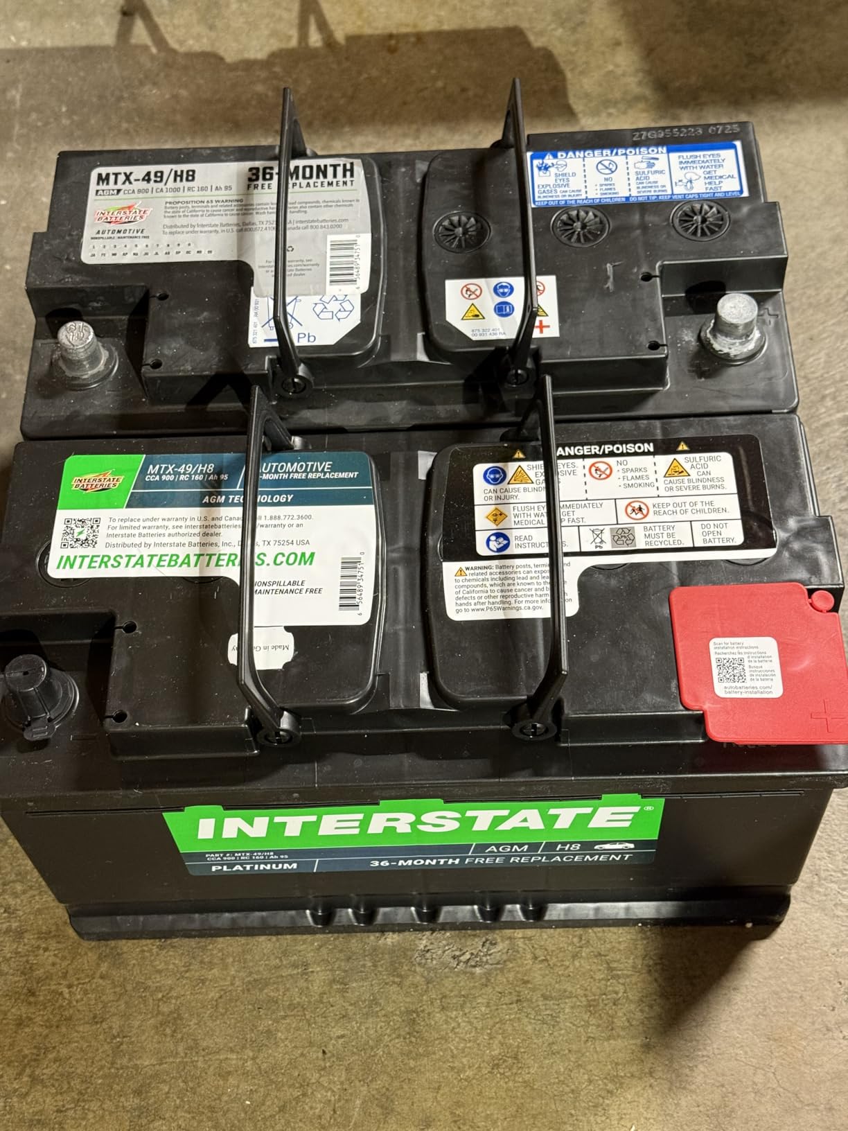 Interstate Batteries Car Battery 12V 70Ah 710CCA Group 24F AGM customer photo 2