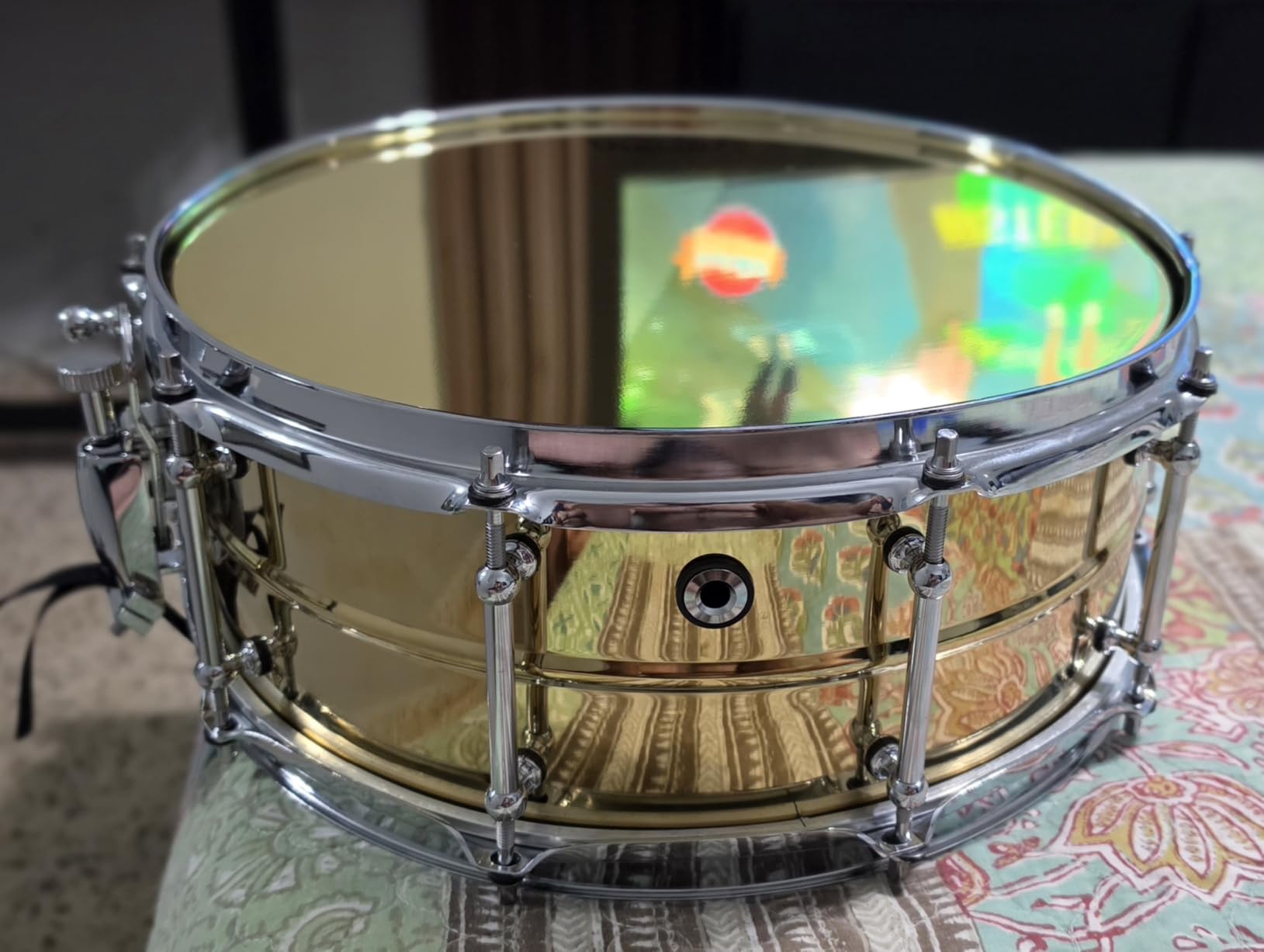 EASTROCK Snare Drum 14 X5.5 Inches Professional Snares for Drummer, Adult, Advanced Drum Set Snare Drums (Brass Color) customer photo 1