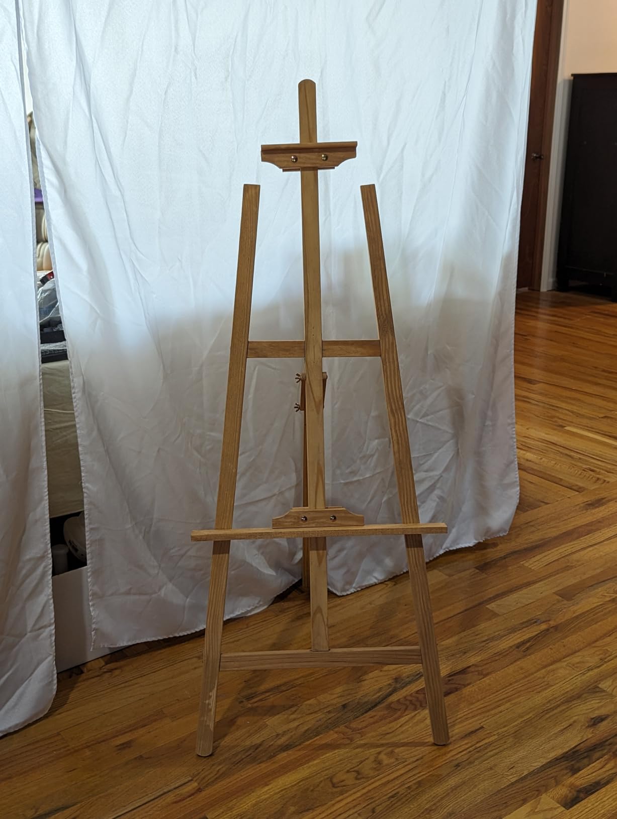 Falling in Art Adjustable Wooden Easel Stand for Painting&Display, Natural | Folding Art Easel for Display, Drawing, Wedding Sign and Poster, Suitable for Kids and Adults, Holds Up to 42