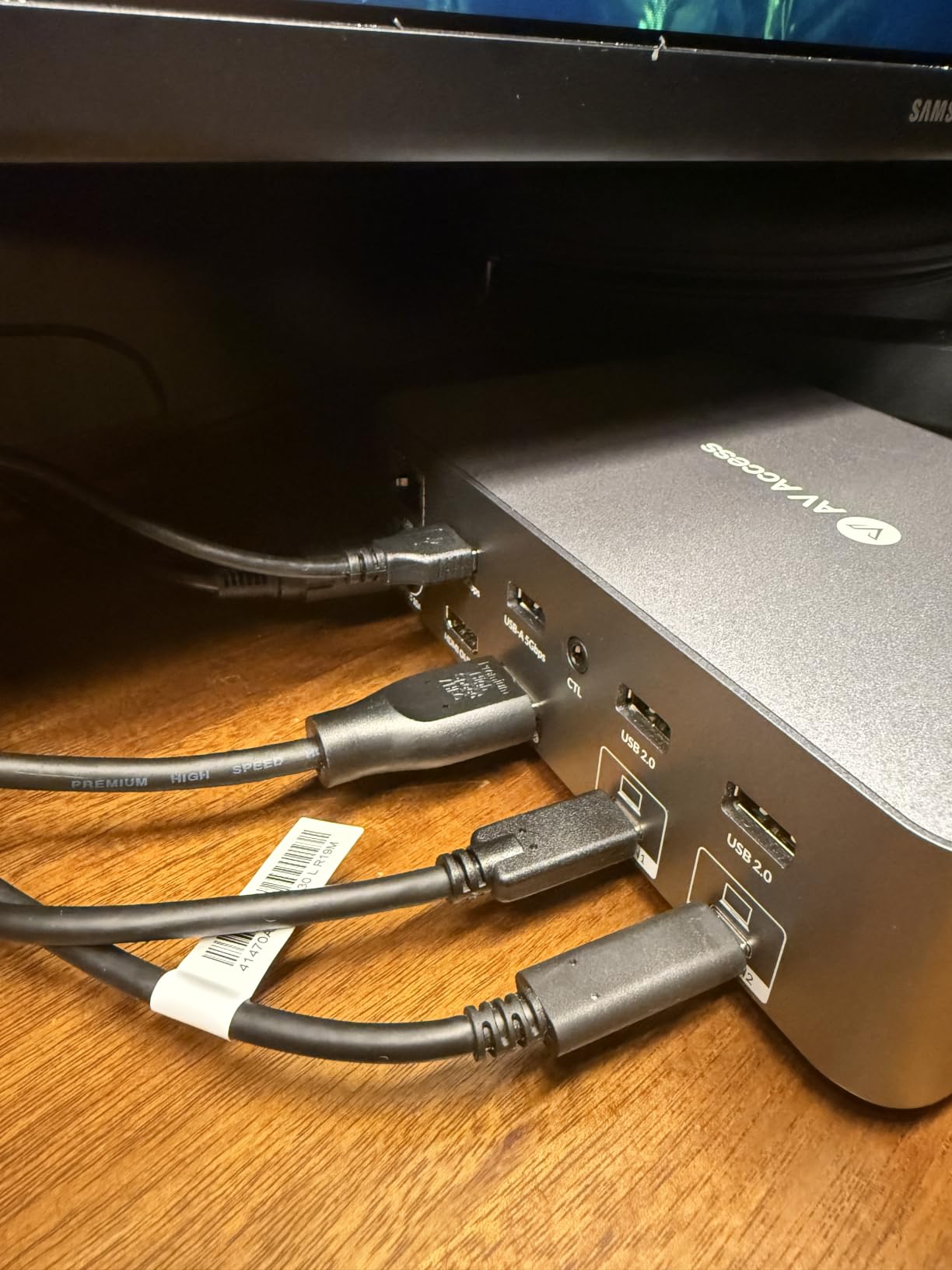 AV Access KVM Switch Dock 2 Monitors 2 Laptops, 4K KVM Switch Dual Monitor | 2 USB C MST Ports, 60W PD for Each PC, 1G Ethernet, EDID Emulation, 2K@144Hz,1080P@240Hz, Plug& Play, Ideal for Home Office customer photo 1