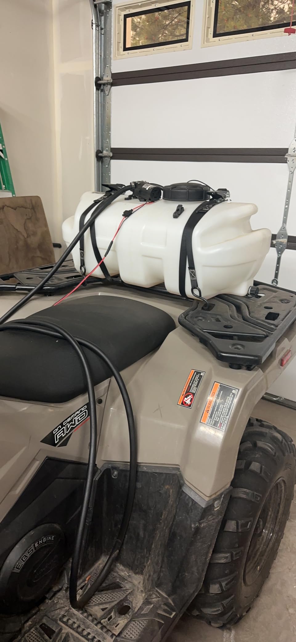 CHAPIN 97084 8-Gallon ATV/UTV Sprayer with 12V Pump & 15-Ft Hose - Mount it on an ATV or UTV and cover more ground; the 12V pump, 15-ft hose and wide opening make spraying and filling easier customer photo 1