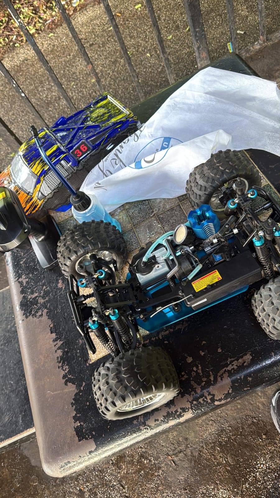 1/10 Nitro RC Truck for Adult RTR 80KM/H Fast Nitro Gas Power Car High Speed Off Road Climbing Vehicle Gas-Engine 4WD Remote Control Truck Hobby Racing, Oil-Powered Short Course Rally Crawler customer photo 1