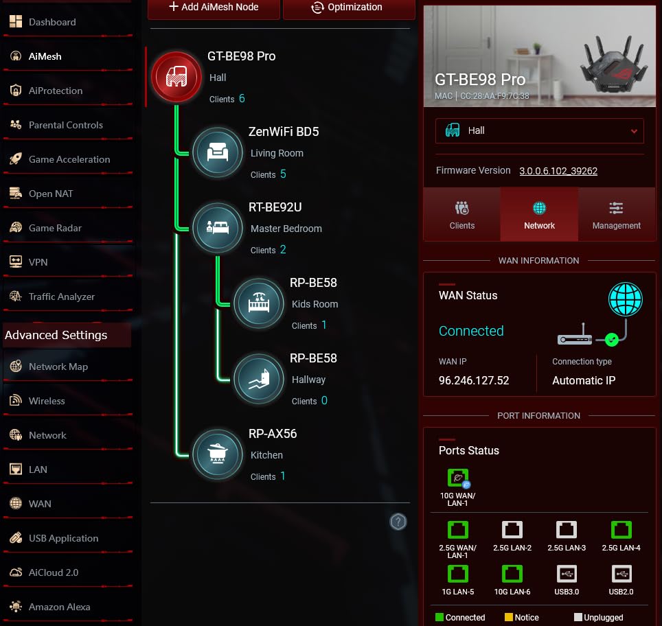 ASUS ROG Rapture GT-BE98 Pro WiFi 7 Gaming Router - Quad-Band, 30Gbps, Mesh customer photo 2