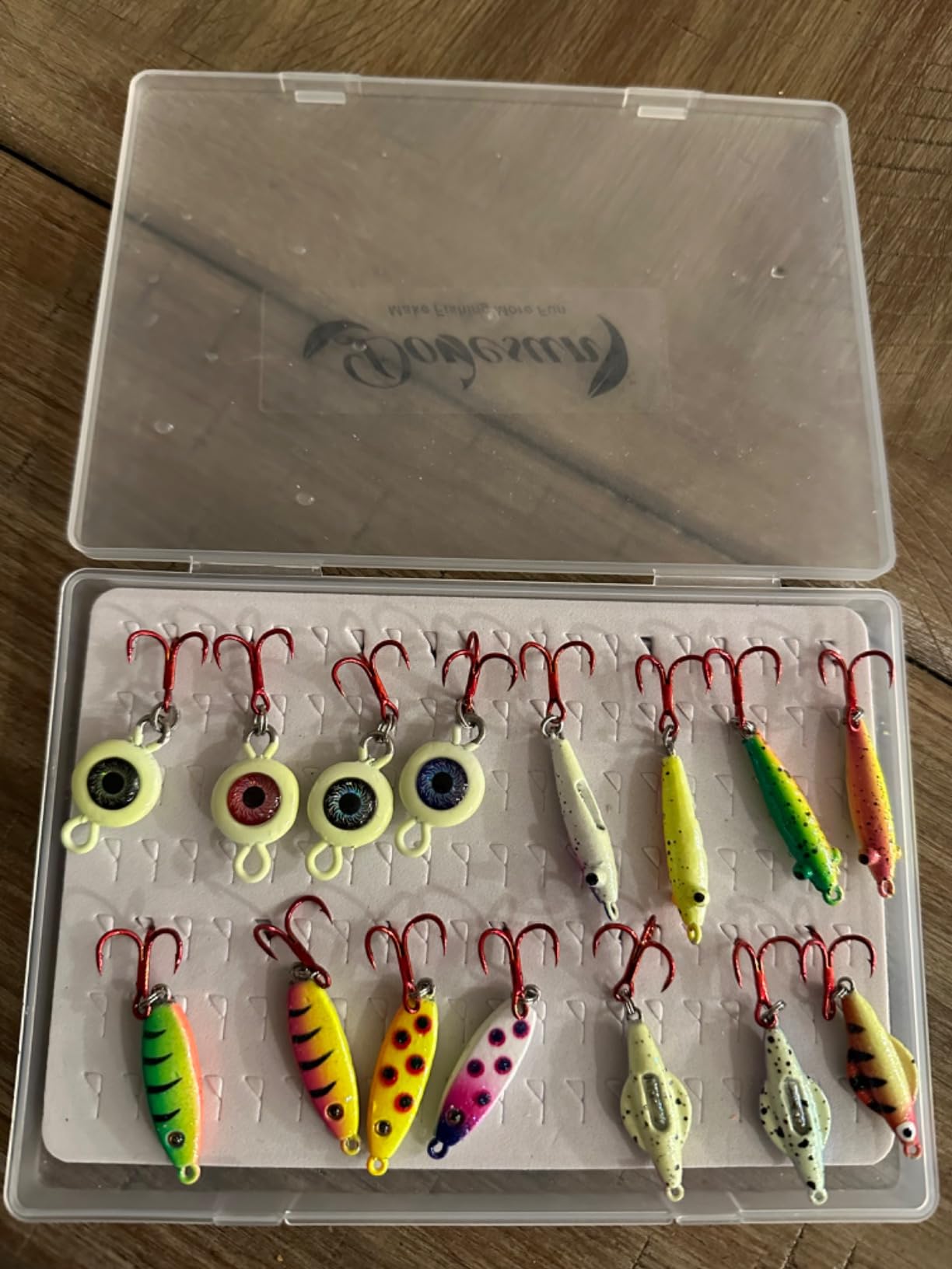 Dovesun Ice Fishing Jigs Ice Fishing Lures Kit Rattling Glow Ice Fishing Spoons for Bass Crappie Panfish Mens Fishing Gifts 15PCS/5PCS/4PCS customer photo 2