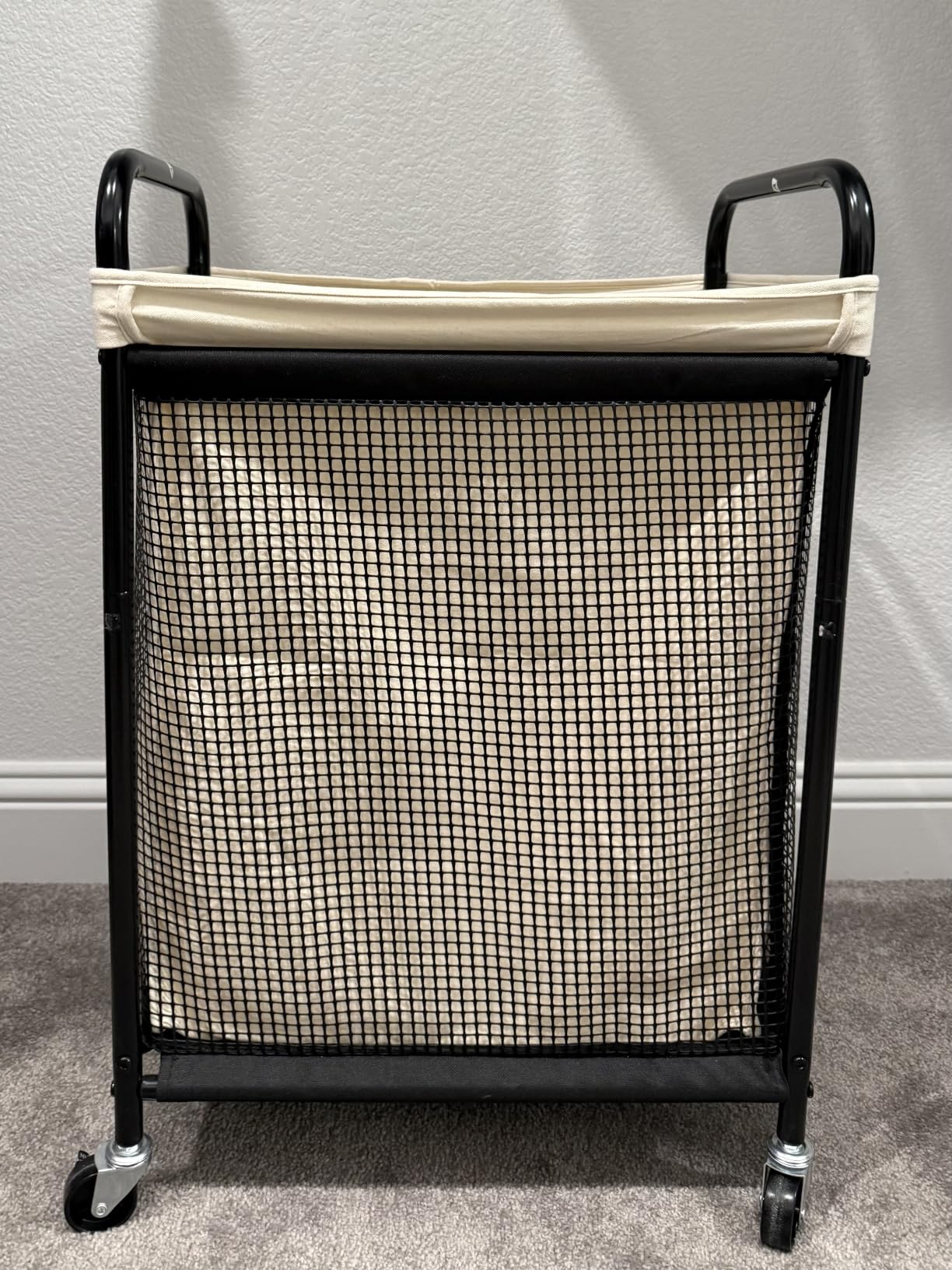 STO STO Laundry Hamper 3 Section, 120L Rolling Laundry Sorter Cart with Removable and Washable Liner Bag, Clothes Hamper with Wheels and Metal Handle for Laundry Room and Bedroom customer photo 1