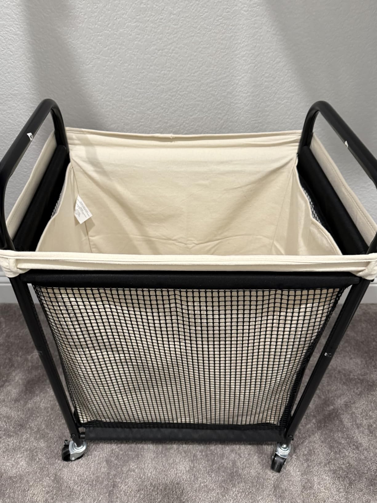STO STO Laundry Hamper 3 Section, 120L Rolling Laundry Sorter Cart with Removable and Washable Liner Bag, Clothes Hamper with Wheels and Metal Handle for Laundry Room and Bedroom customer photo 2