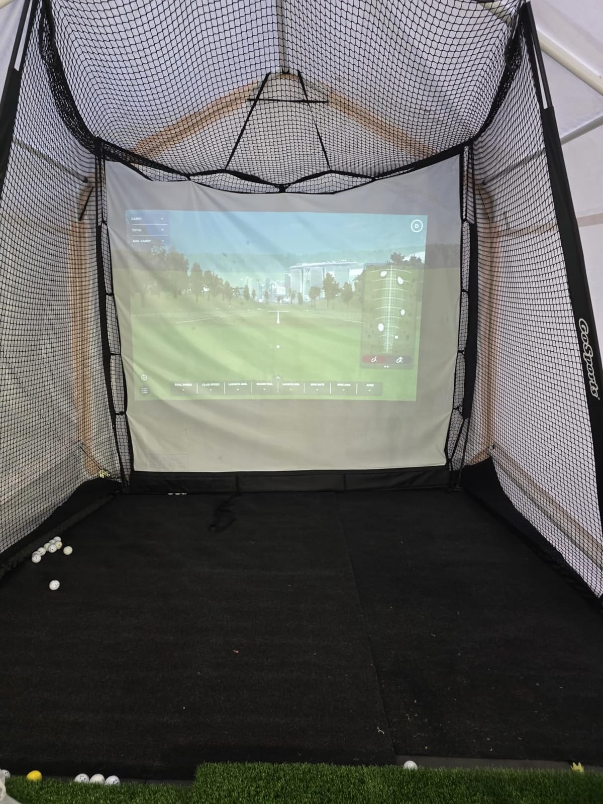 GoSports Range Cage 10 ft x 8 ft Golf Net Cage - Indoor & Outdoor Golf Practice Net for Full Swing Training and Home Golf Simulator Setups customer photo 1