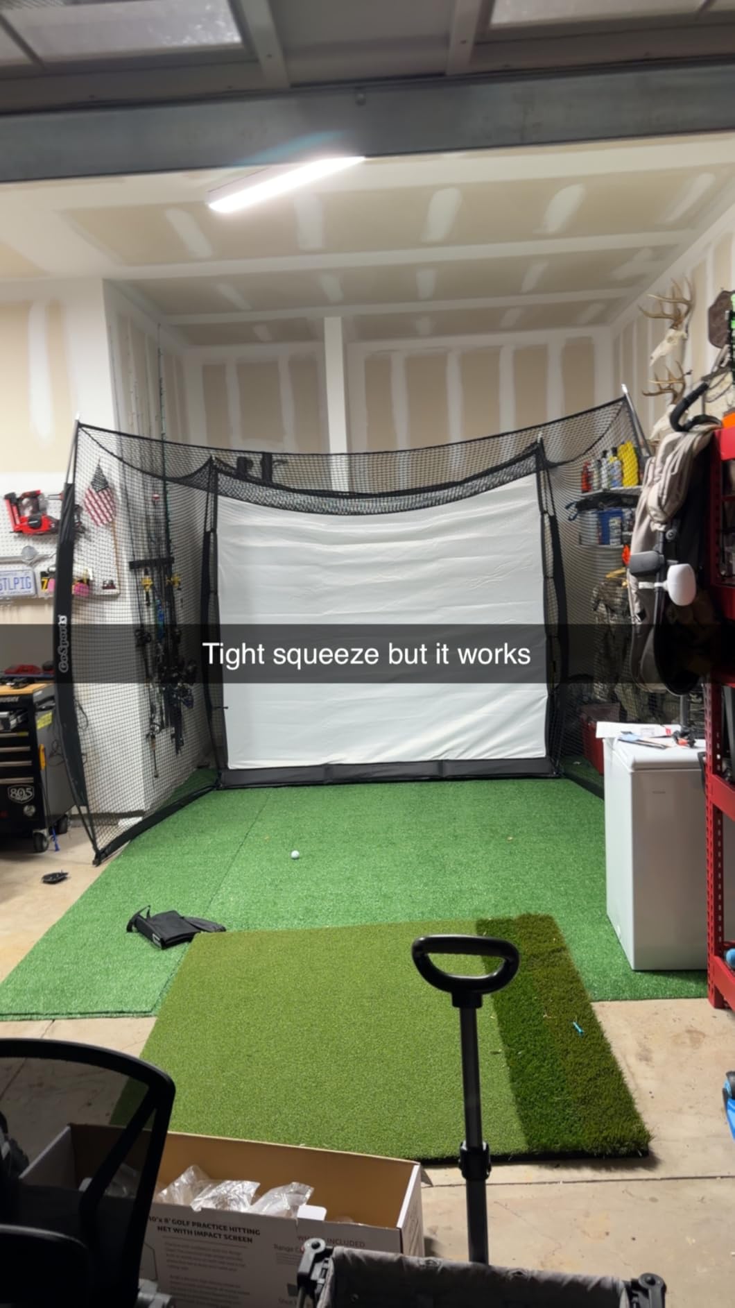 GoSports Range Cage 10 ft x 8 ft Golf Net Cage - Indoor & Outdoor Golf Practice Net for Full Swing Training and Home Golf Simulator Setups customer photo 2