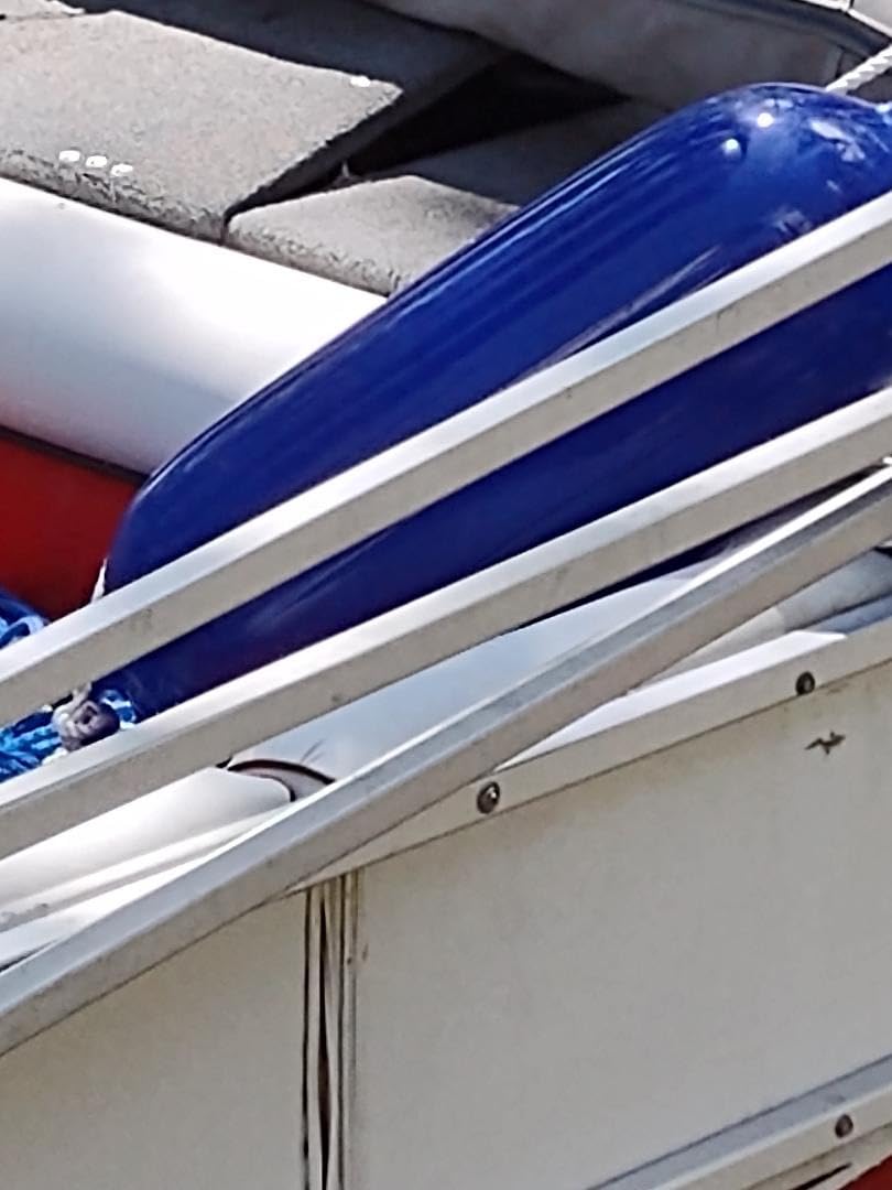 4 Pack 8.5 x 27 Inches Boat Fenders Bumpers for Docking | Boat Fenders, Ribbed Twin Eyes Design, Comes with Ropes and Pump to Inflate customer photo 2