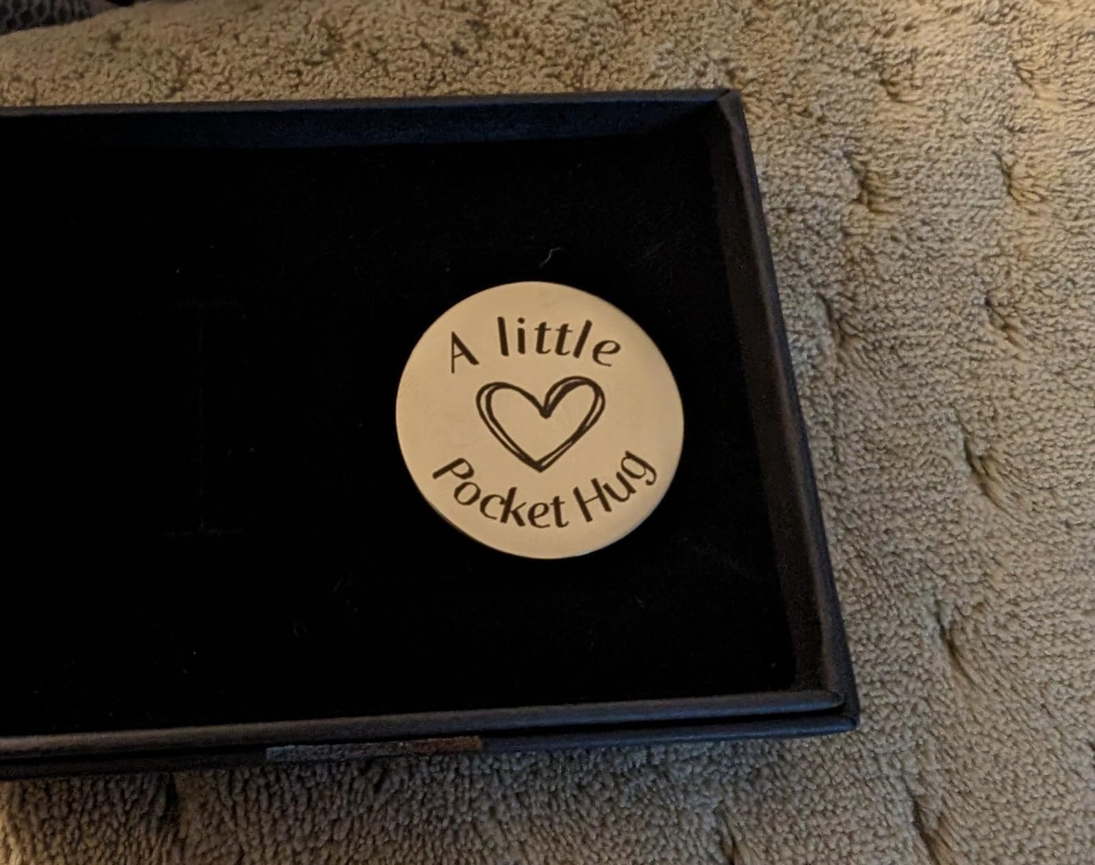 Pocket Hug Token Keychain for Men, Funny Boyfriend Present from Girlfriend | Long-distance Couple Gifts for Husband/Him From Wife, Christmas, Birthday, Valentine customer photo 1