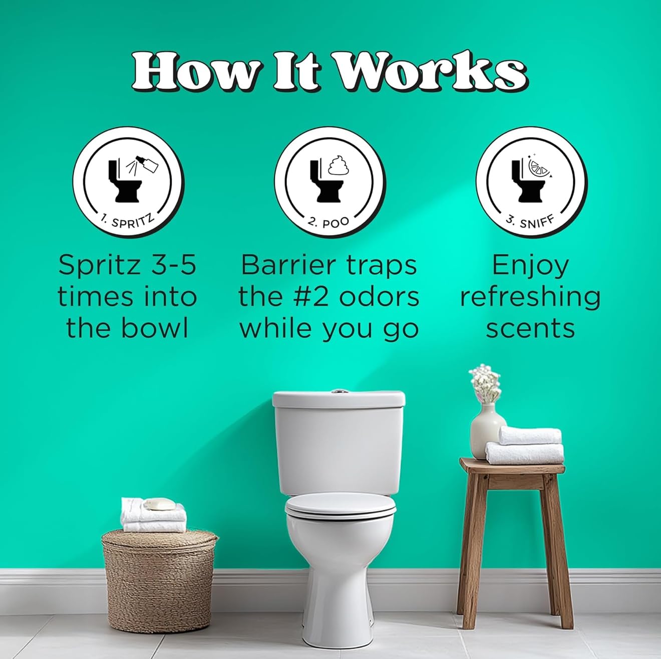 Poo-Pourri Before-You-Go Pocket Toilet Spray, Beach Bum, 1 Fl Oz | Travel Essentials On-The-Go Bathroom Odor Deodorizer with Essential Oils, Up to 50 Uses, TSA Approved, Coconut Orchid Scent customer photo 2