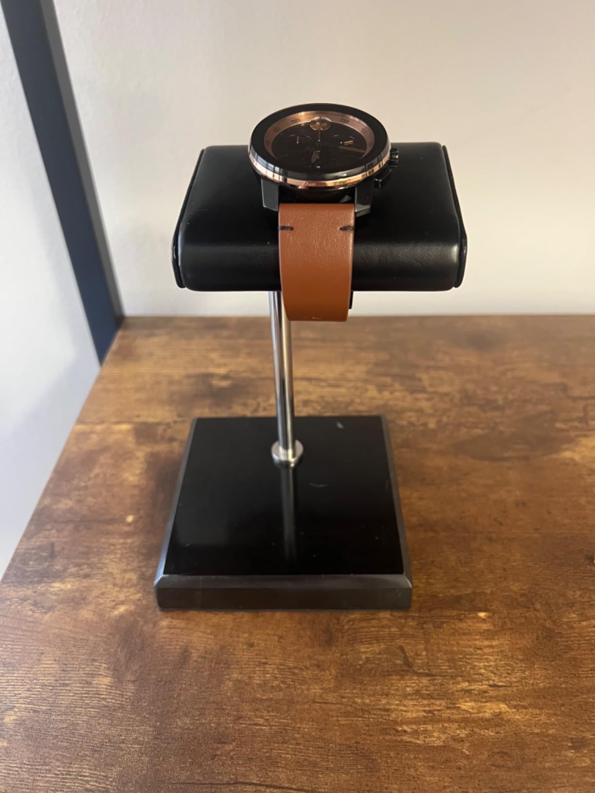 Watch Stand for Men Women Single, Watch Display Stand Holder, Single Watch Holder Watch Stand, Jewelry Stand, Black Marble Watch Stand Display for Watches, Bracelets, Watch Accessory customer photo 2