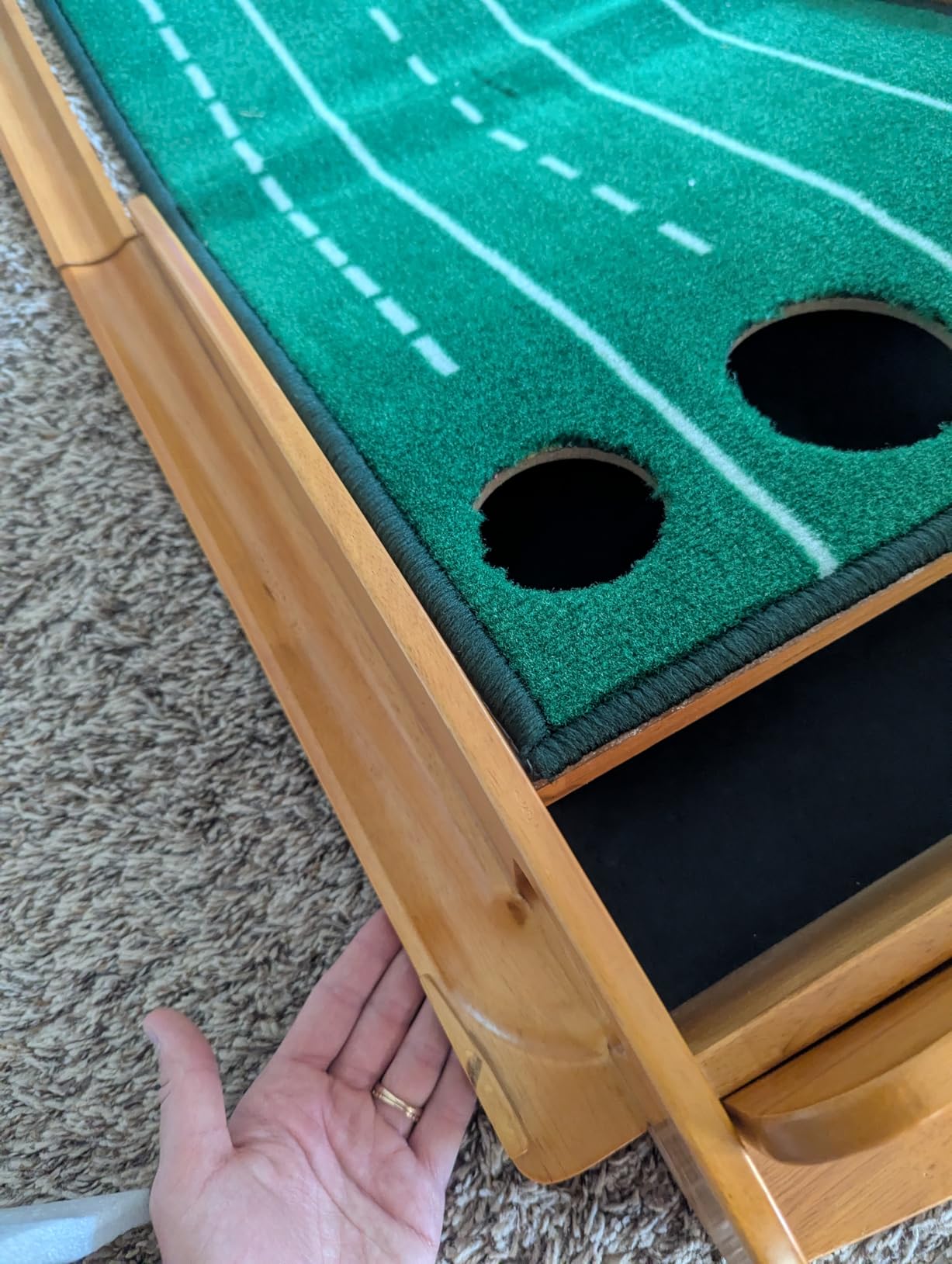CHAMPKEY Premium Golf Putting Green Indoor with 3 Golf Putting Gates customer photo 2