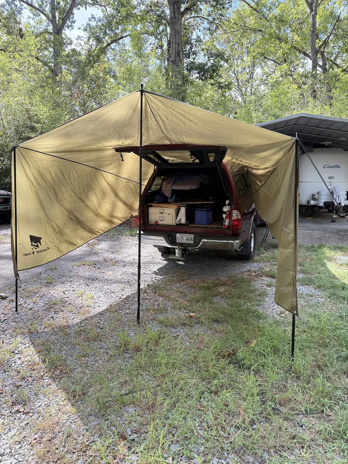 GEERTOP Car Tailgate Awning 19 x 16 FT, Waterproof Camping Shelter | Fits SUV, Truck, Van & Jeep, Easy Setup, UV Protection, Large Shade Coverage customer photo 1