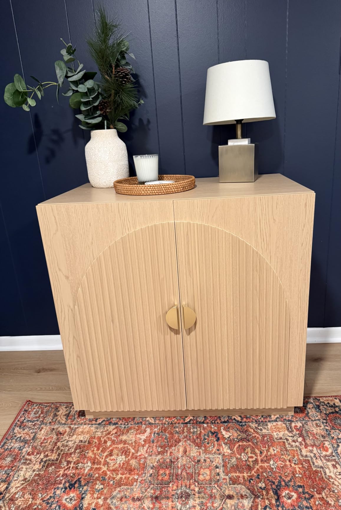 Amunrbrek Large/Tall Litter Box Enclosure, Modern Wooden Litter Box Furniture for XL Litterbox with Hidden Storage as Sideboard Cabinet (White) customer photo 1