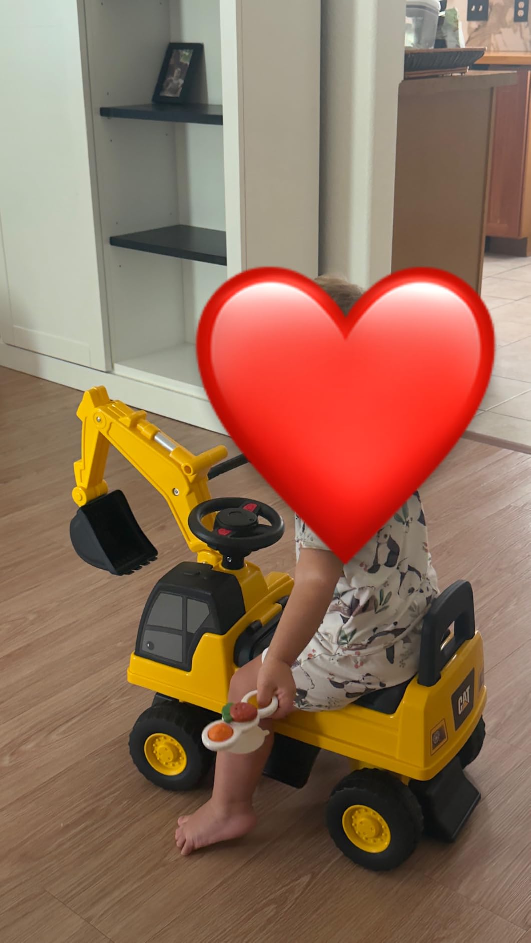 Best Ride On Cars CAT Excavator Push Car - Licensed Caterpillar Ride-On Digger Toy for Kids with Rotating Bucket & Under-Seat Storage - Construction Vehicle for Toddlers customer photo 2