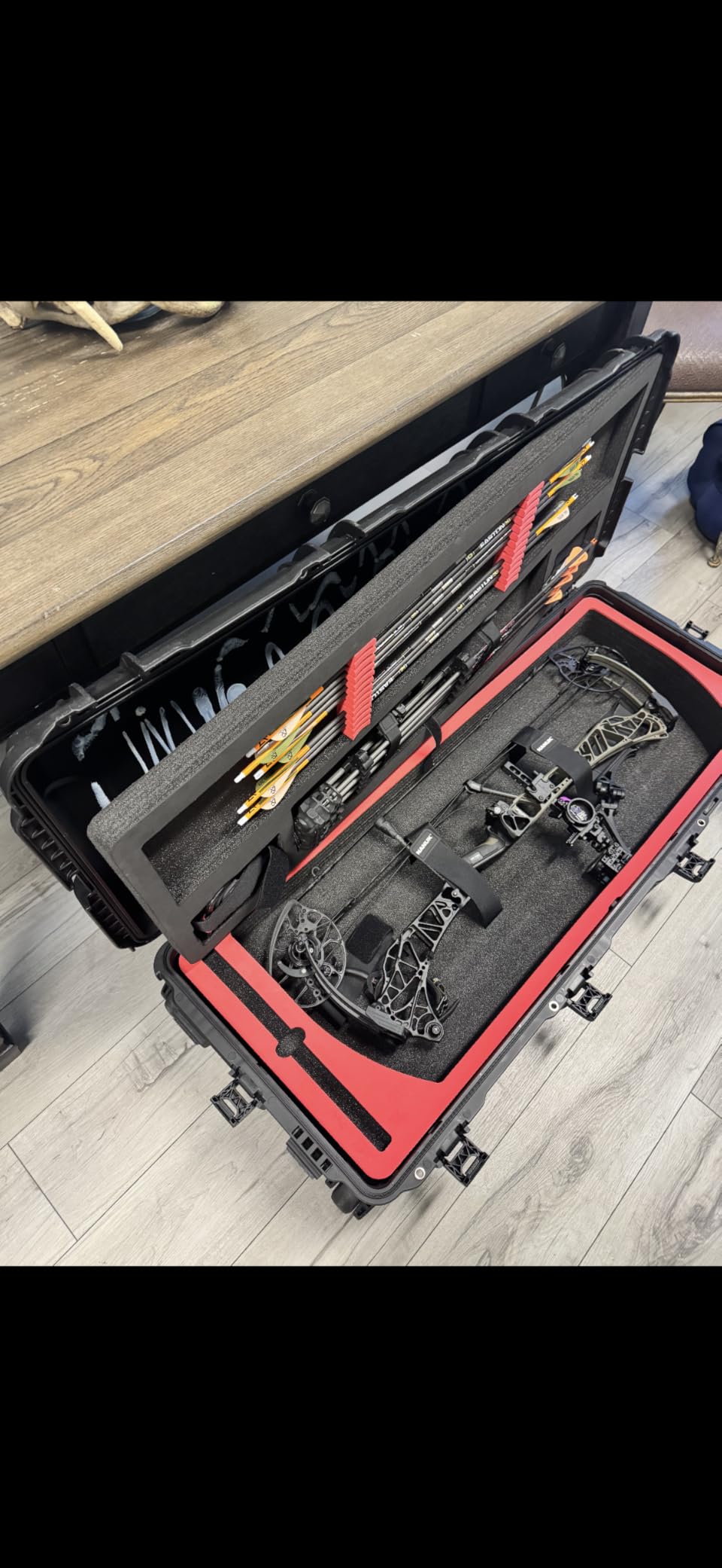 NANUK 991 Compound Bow Case - Waterproof Archery Bow Hard Case with Foam Inserts & Straps, 47.75