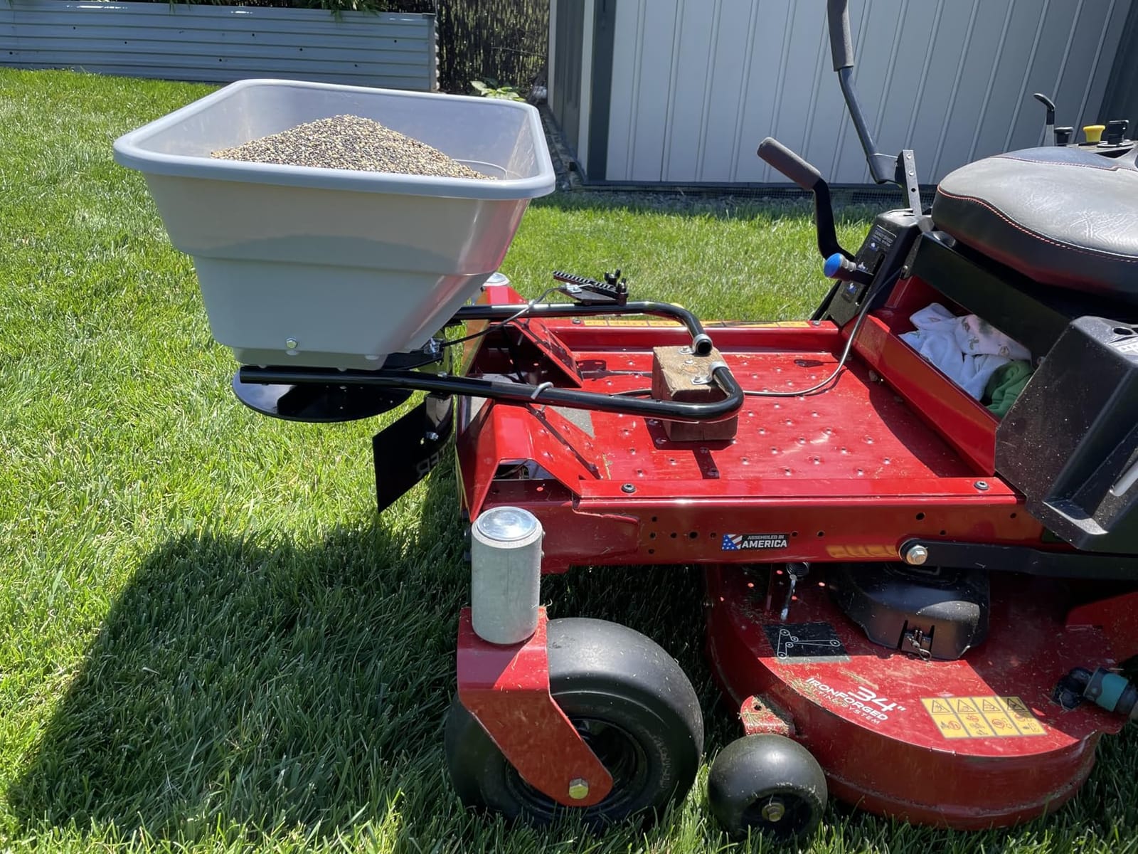 Yard Commander - 80 LB ATV/UTV Broadcast Spreader - 12-Volt Heavy Duty Motor - Salt, Seed, Fertilizer & More - Adjustable Drop Rate - Included Hopper Cover - Mounts to Front or Rear Utility Rack customer photo 1