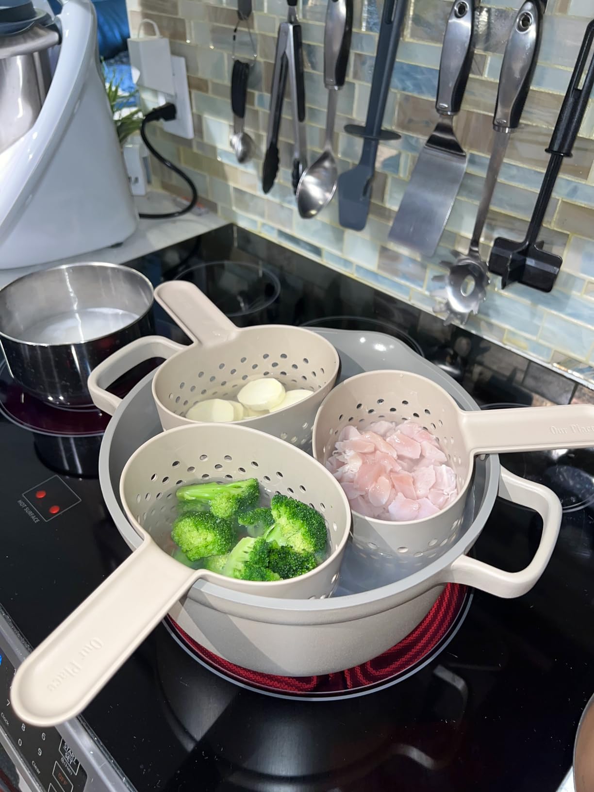 Our Place Mini Perfect Pot, 2.5 Qt Nonstick Ceramic Cooking Pot with Lid | Patented 8-in-1 ceramic cookware, PFAS-free nonstick sauce pan, spatula included, induction & oven safe to 450°F customer photo 2