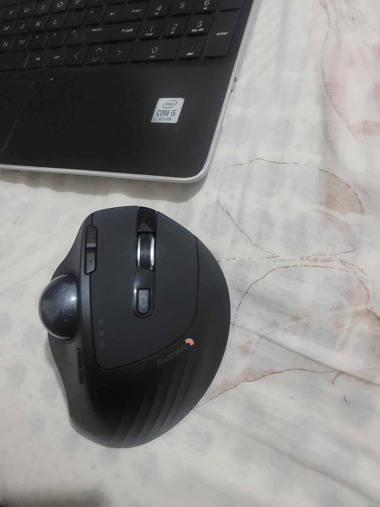 ProtoArc EM01 NL Wireless Trackball Mouse, Rechargeable Thumb Control, Gray | 0/20 Degree Adjustable Angle to Reduce Fatigue, Triple-Device Bluetooth & 2.4G USB-A for Office Use, Silent Click, Easy to Clean customer photo 1