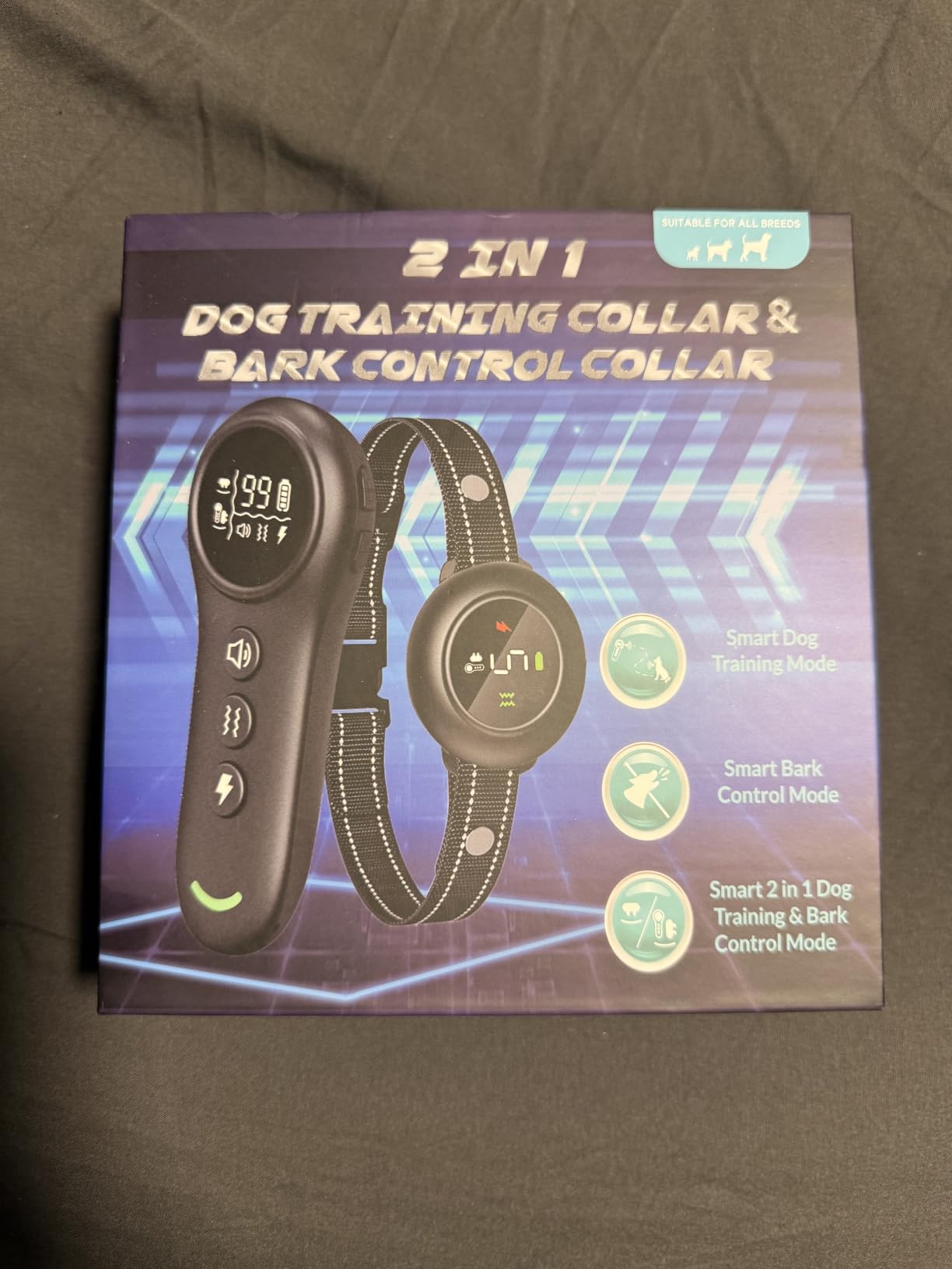 2-in-1 Dog Shock Collar & Dog Bark Collar - Smart Anti Barking Dog Training Collar with 5 Adjustable Sensitivity & 3300FT Remote for All Breeds IP67 Waterproof E-Collar customer photo 2