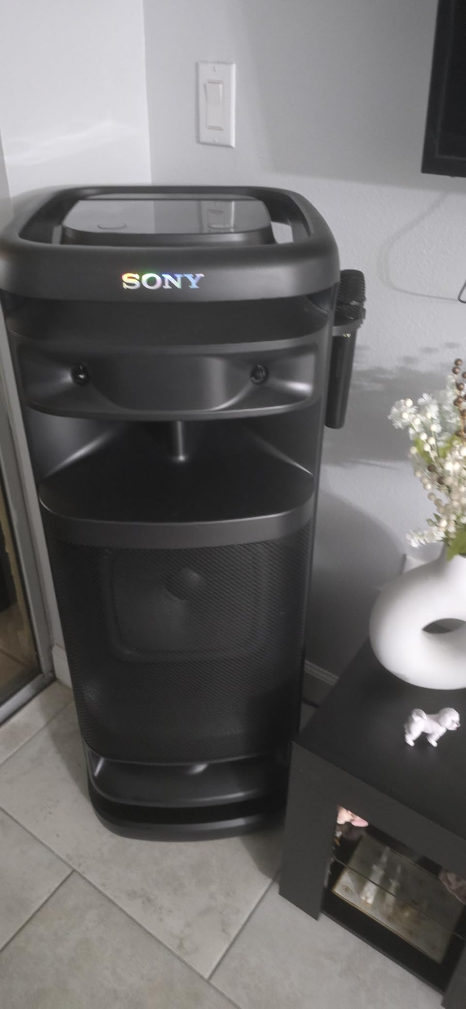 Sony ULT Tower 10 Bluetooth Karaoke Party Speaker with Wireless Microphone | 360 Sound & Party Lights, Wireless mic included, Handle and Wheels, TV Sound Booster, 7-Band EQ, 2 Enhanced Bass Modes customer photo 1