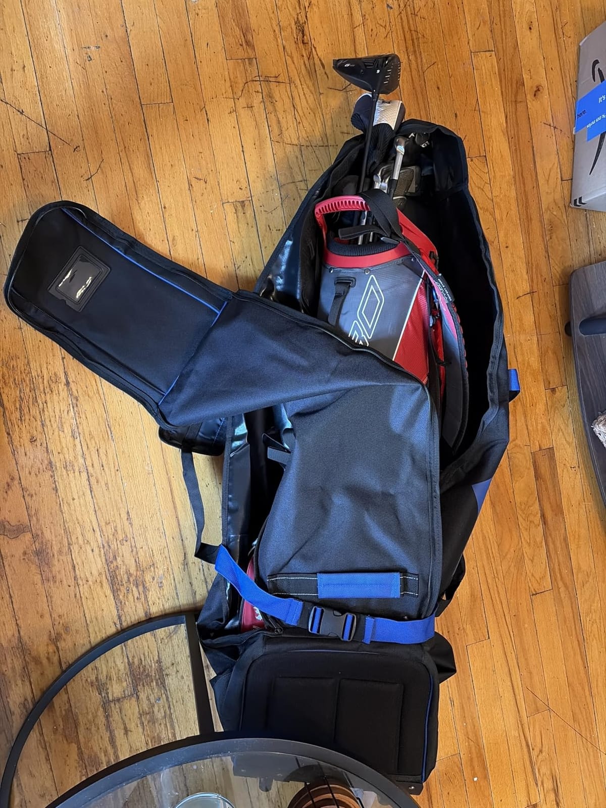ZEEMO Full-Open Golf Travel Bag for Airlines, Wheeled Club Carrier Bag | Airline-Approved Case,reinforced club protection, fits stand and cart bags, waterproof Oxford fabric customer photo 1