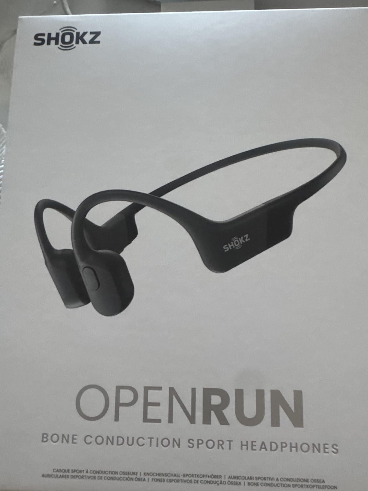 SHOKZ OpenRun Bone Conduction Bluetooth Headphones, Black, USB-C Charging | Bundle with Sweat Headband; Open ear comfort; Lightweight & Secure fit; IP67 water resistance; 8H battery; Running/Cycling customer photo 1