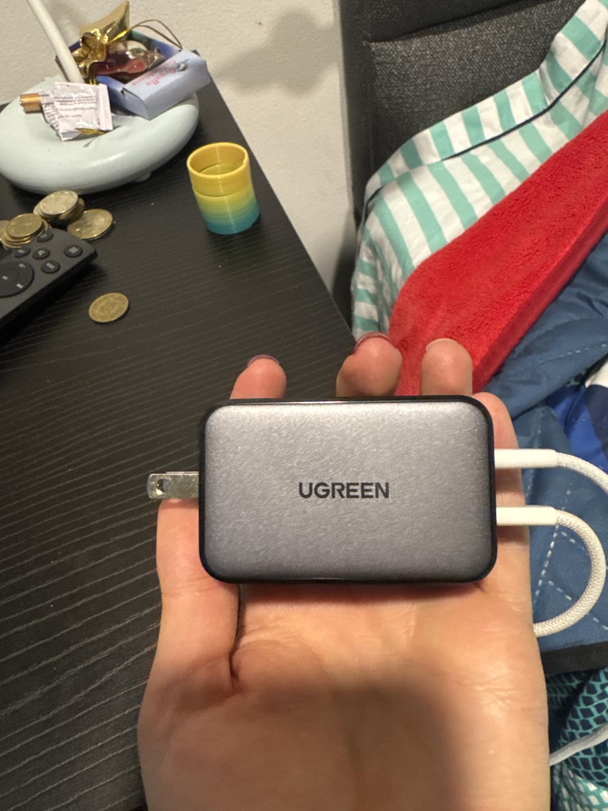 UGREEN Nexode 65W Wall Charger, 4-Port, GaN Fast Charging Block | 3 USB C & 1 USB A, Foldable Plug, Travel Essentials, for MacBook Pro/Air/Neo, iPhone 17/16, Galaxy S26/S25, iPad, Steam Deck customer photo 2