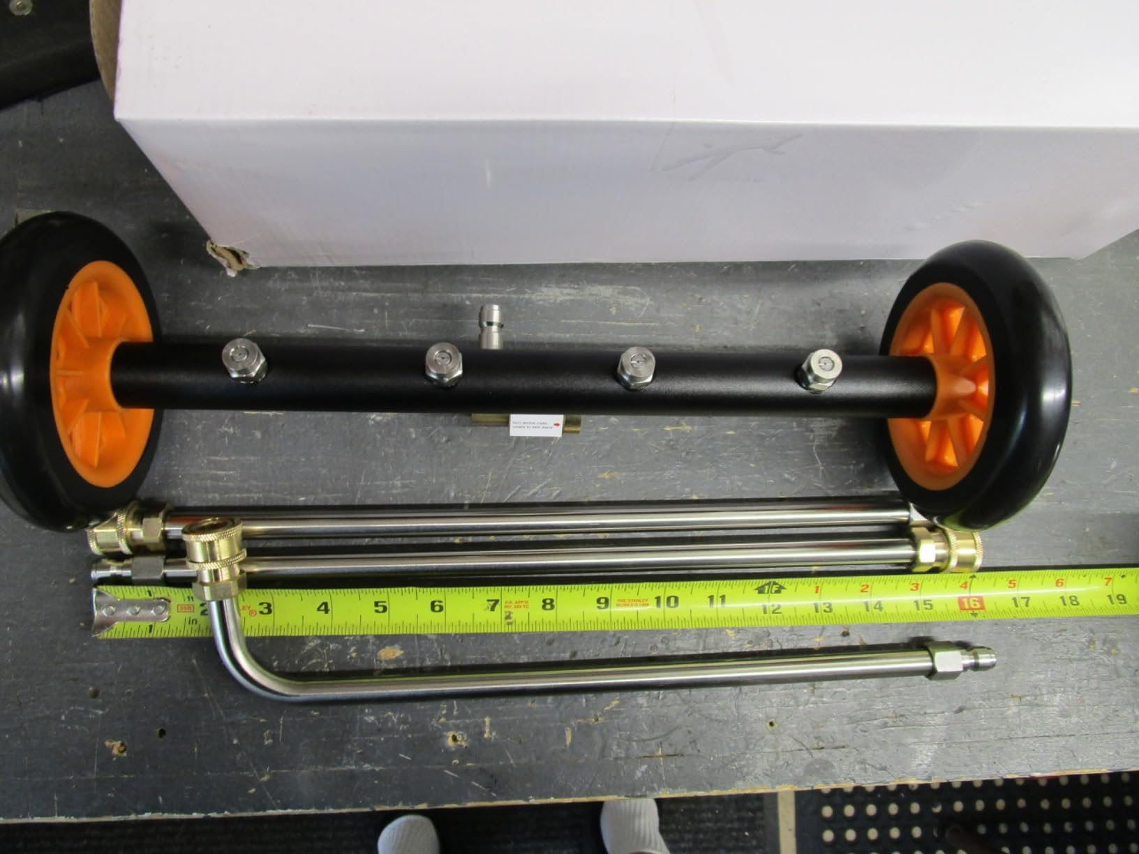 Undercarriage Pressure Washer Attachment with 6 Nozzles, 16