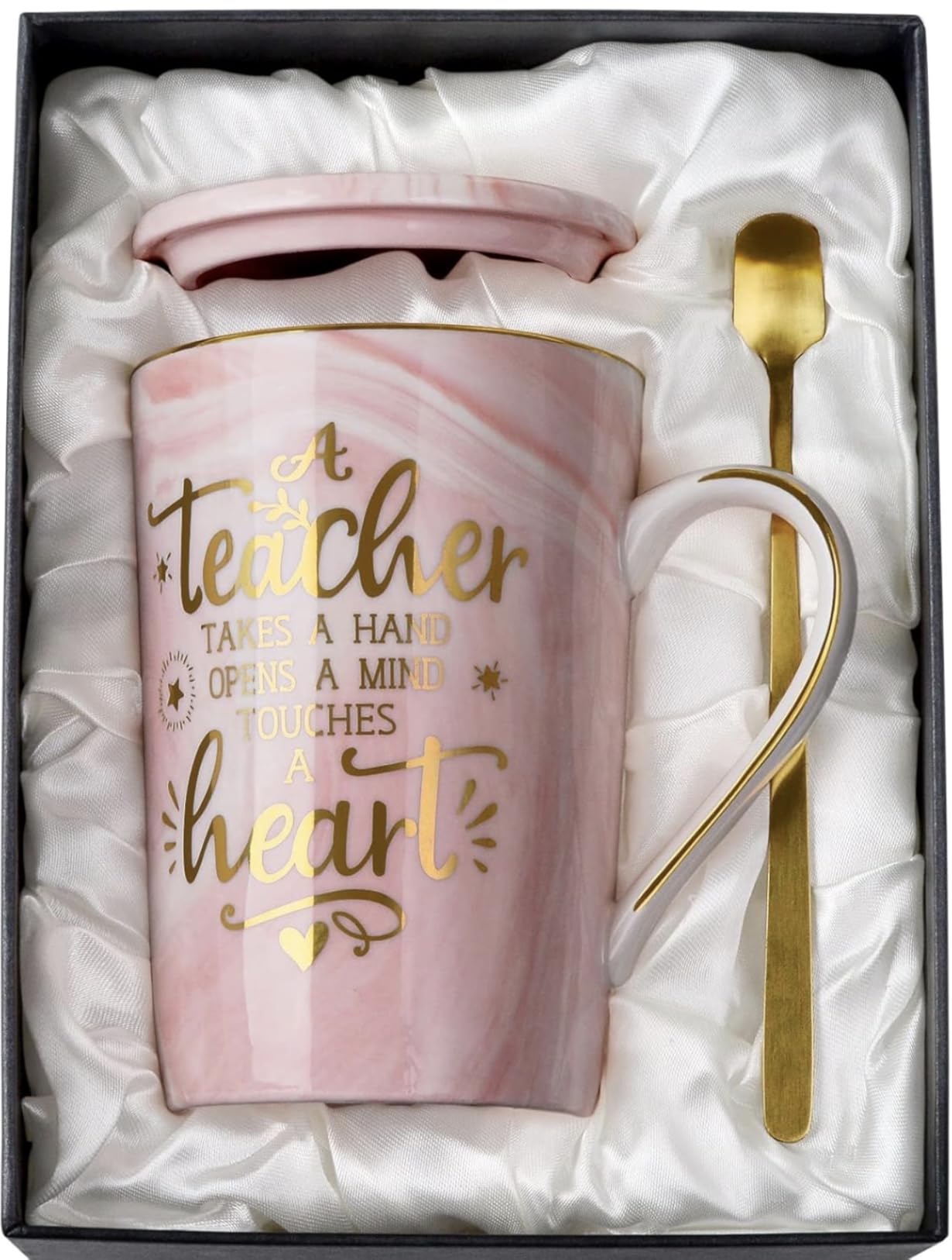 Graduation Gifts for Her 2026 - She Believed She Could So She Did Mug - Valentines Spiritual Motivational Congratulations Gifts for Women, 14oz Pink Ceramic Marble Gold Print Coffee Cup, Nicely Boxed customer photo 1