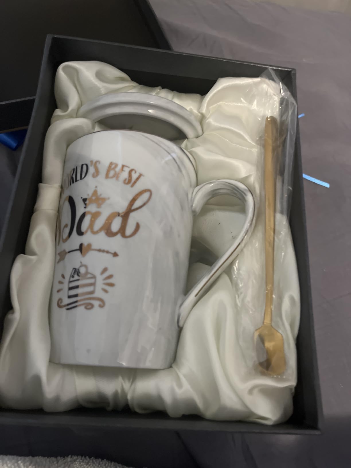 Graduation Gifts for Her 2026 - She Believed She Could So She Did Mug - Valentines Spiritual Motivational Congratulations Gifts for Women, 14oz Pink Ceramic Marble Gold Print Coffee Cup, Nicely Boxed customer photo 2