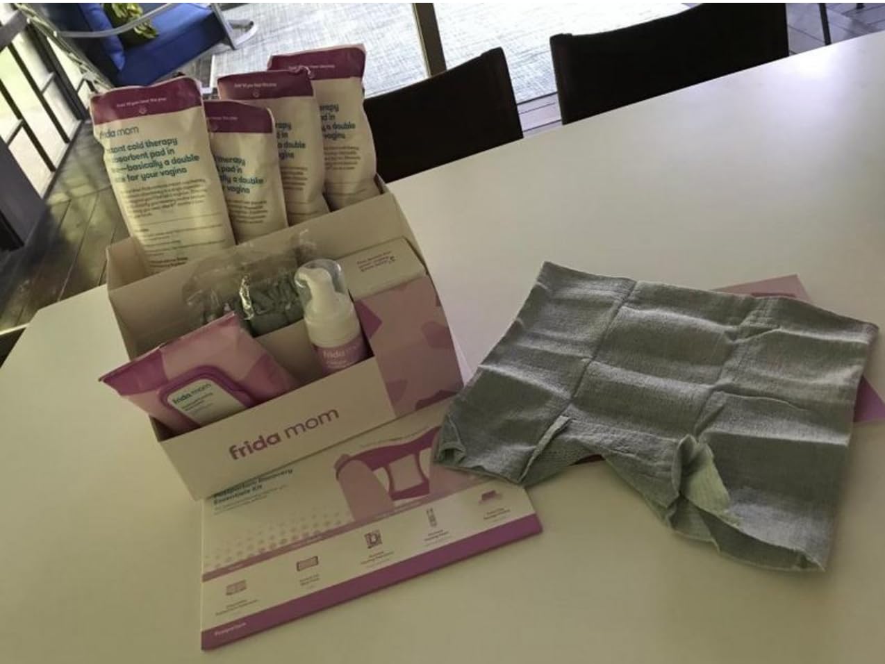 Frida Mom 11pc Postpartum Essentials Kit, Hospital Bag Basics for New Mom | Disposable Underwear, Ice Maxi Pads, Perineal Healing Foam, 24 Pad Liners & Peri Bottle for New Moms customer photo 1