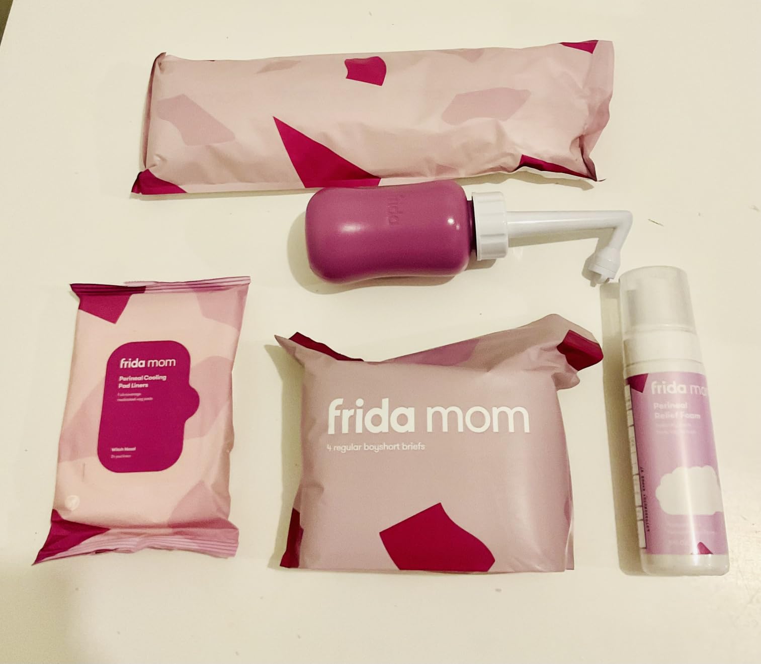 Frida Mom 11pc Postpartum Essentials Kit, Hospital Bag Basics for New Mom | Disposable Underwear, Ice Maxi Pads, Perineal Healing Foam, 24 Pad Liners & Peri Bottle for New Moms customer photo 2